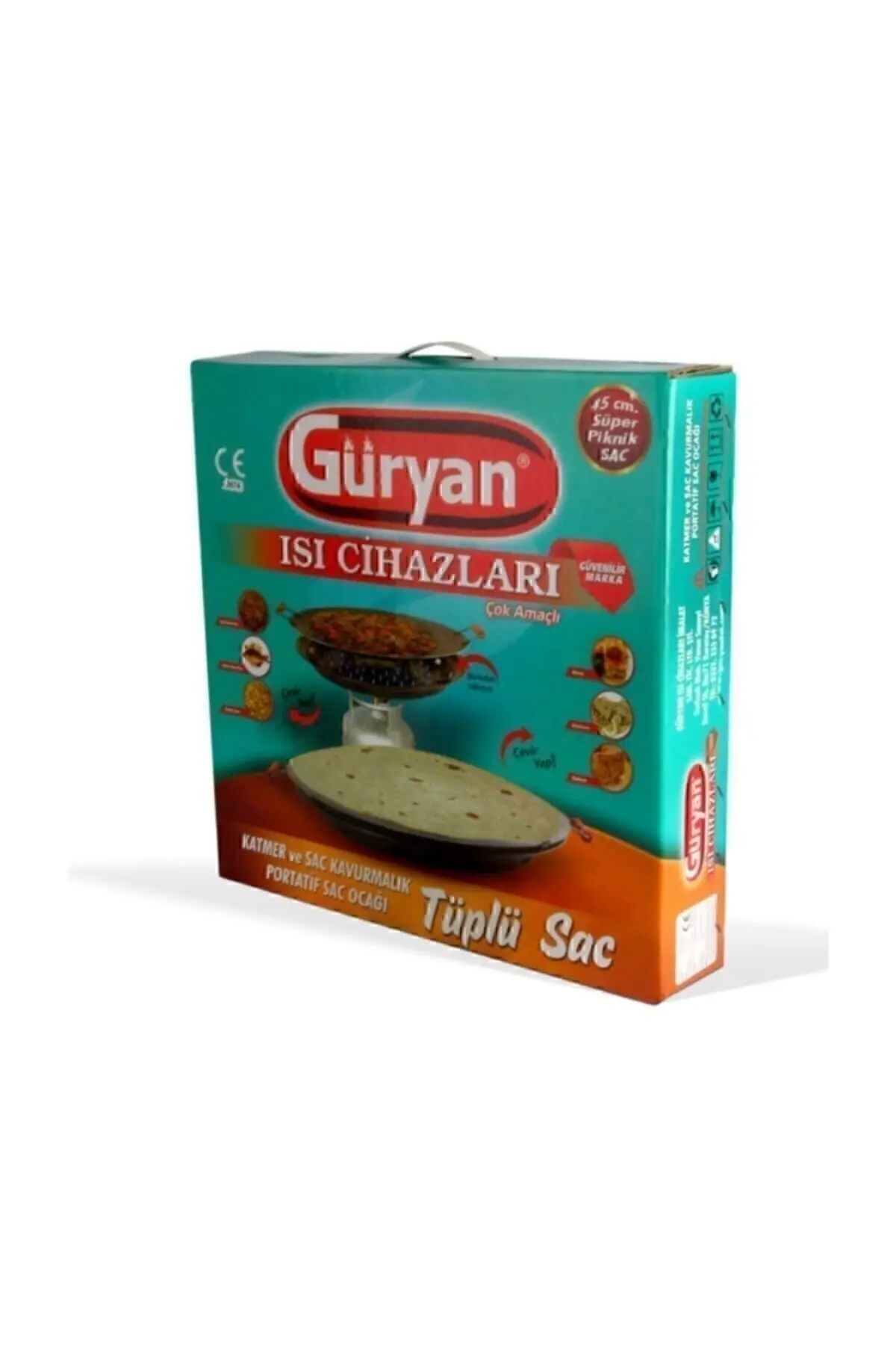 Portatif Tüplü Sac Kavurma Gözleme Ekmek Yufka Sacı 45cm