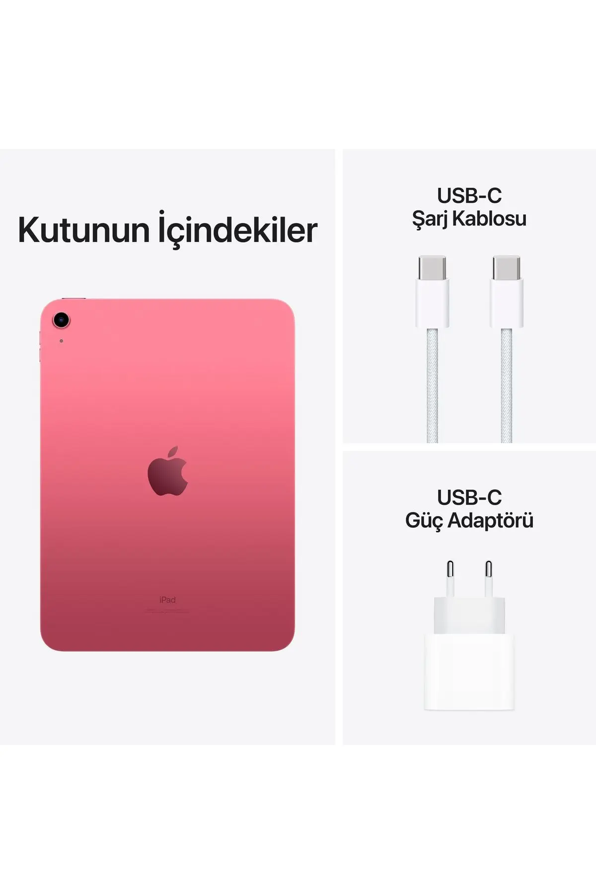 iPad 10. Nesil 64 GB 10.9" Wi-Fi Pembe Tablet (Apple Türkiye Garantili)