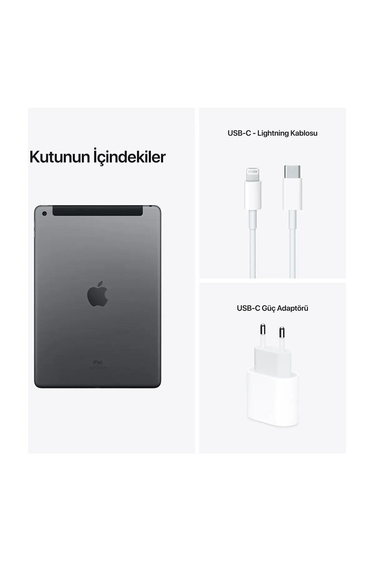 iPad 9. Nesil 64 GB 10.2" Wi-Fi+Cellular Uzay Grisi Tablet (Apple Türkiye Garantili)
