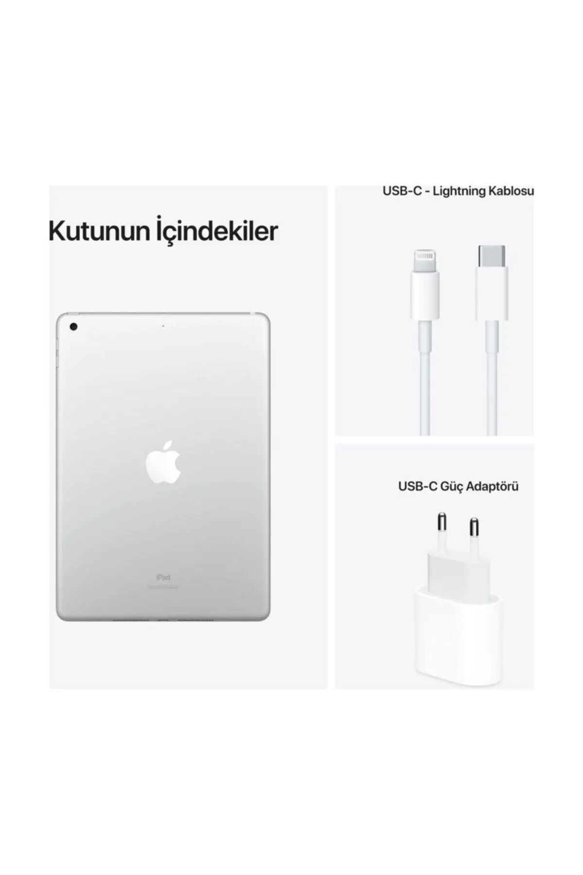 iPad 9. Nesil 64 GB 10.2" Wi-Fi Gümüş Tablet (Apple Türkiye Garantili)