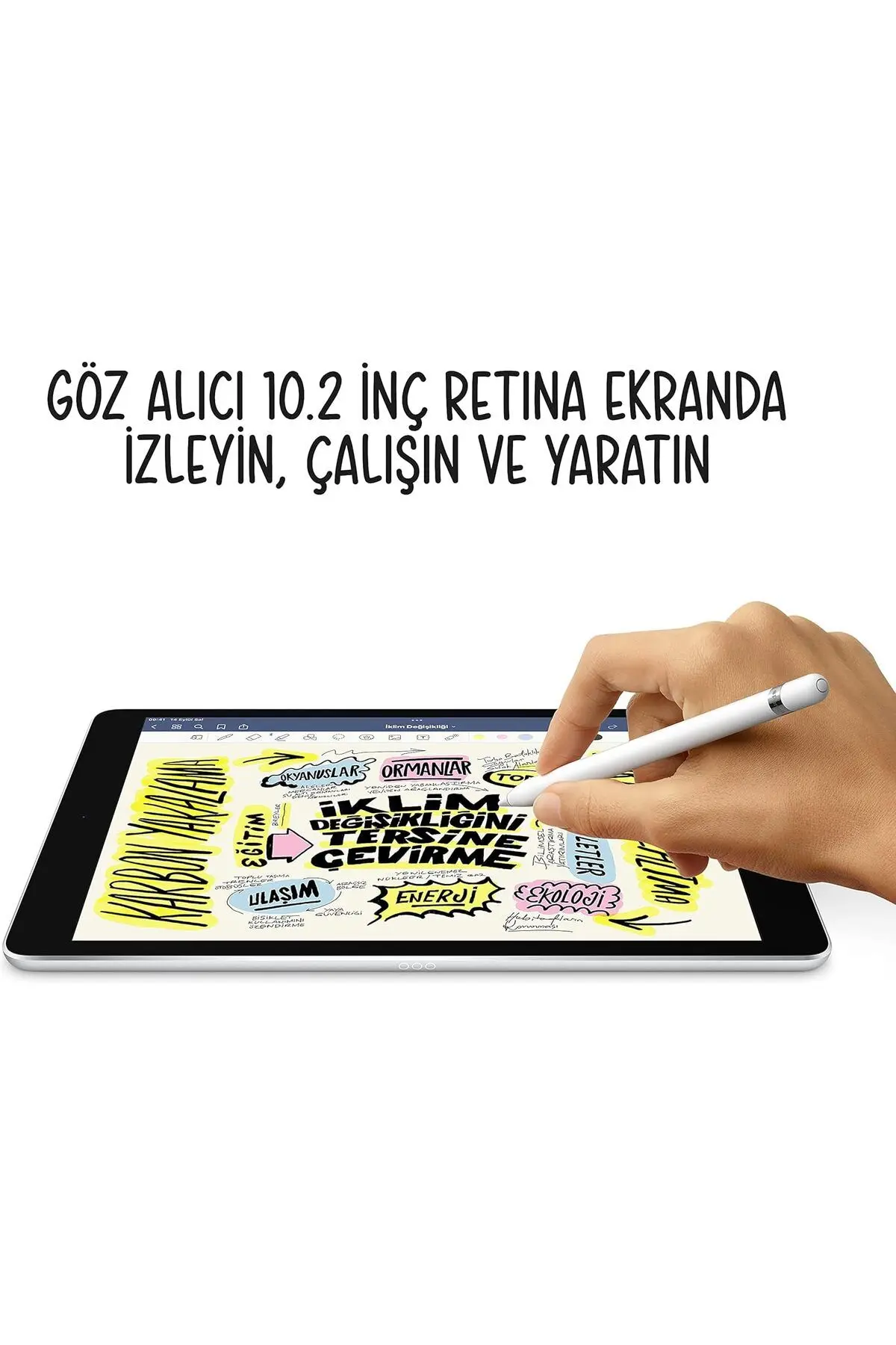 iPad 9. Nesil 64 GB 10.2" Wi-Fi Uzay Grisi Tablet (Apple Türkiye Garantili)