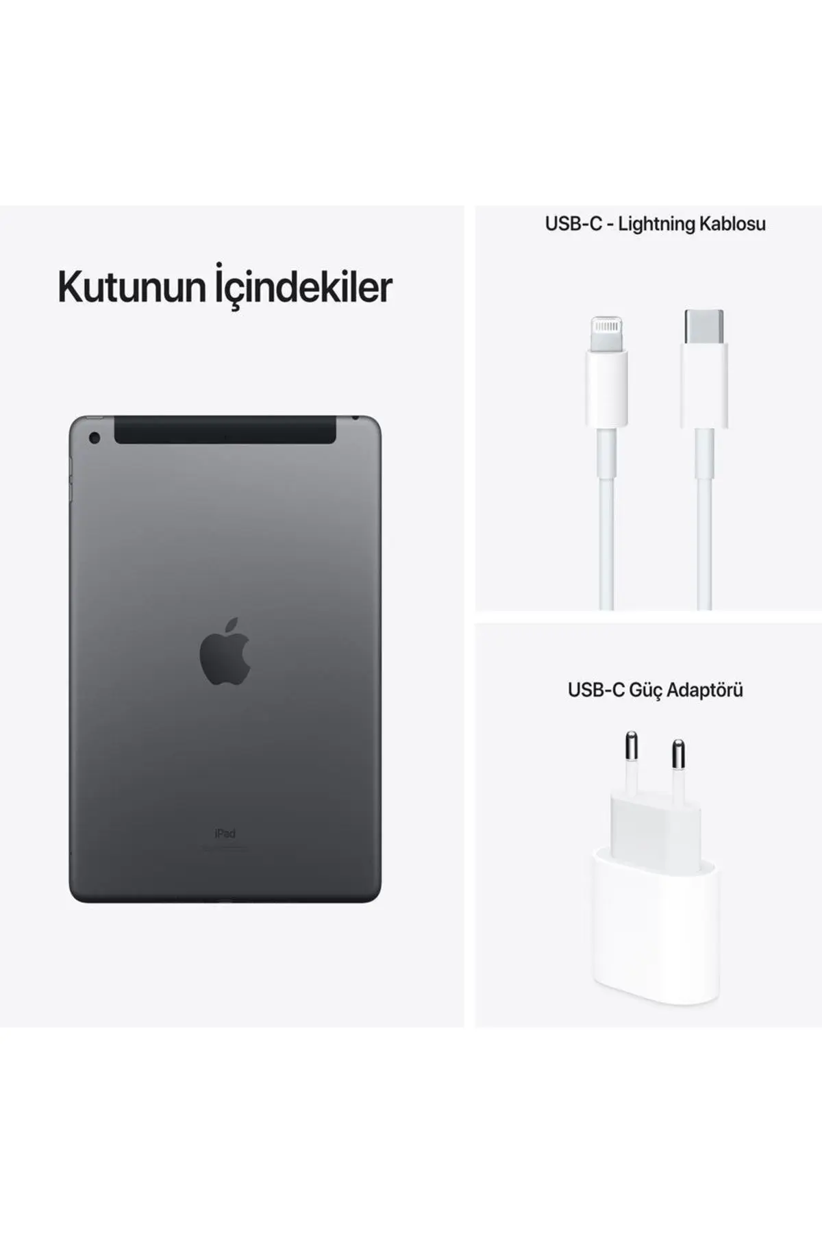 iPad 9. Nesil 64 GB 10.2" Wi-Fi Uzay Grisi Tablet (Apple Türkiye Garantili)