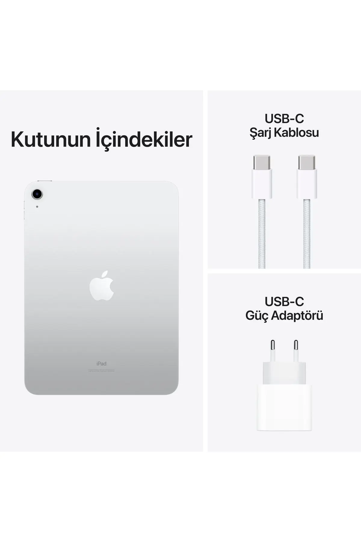 iPad 10. Nesil 256 GB 10.9" Wi-Fi Gümüş Tablet (Apple Türkiye Garantili)