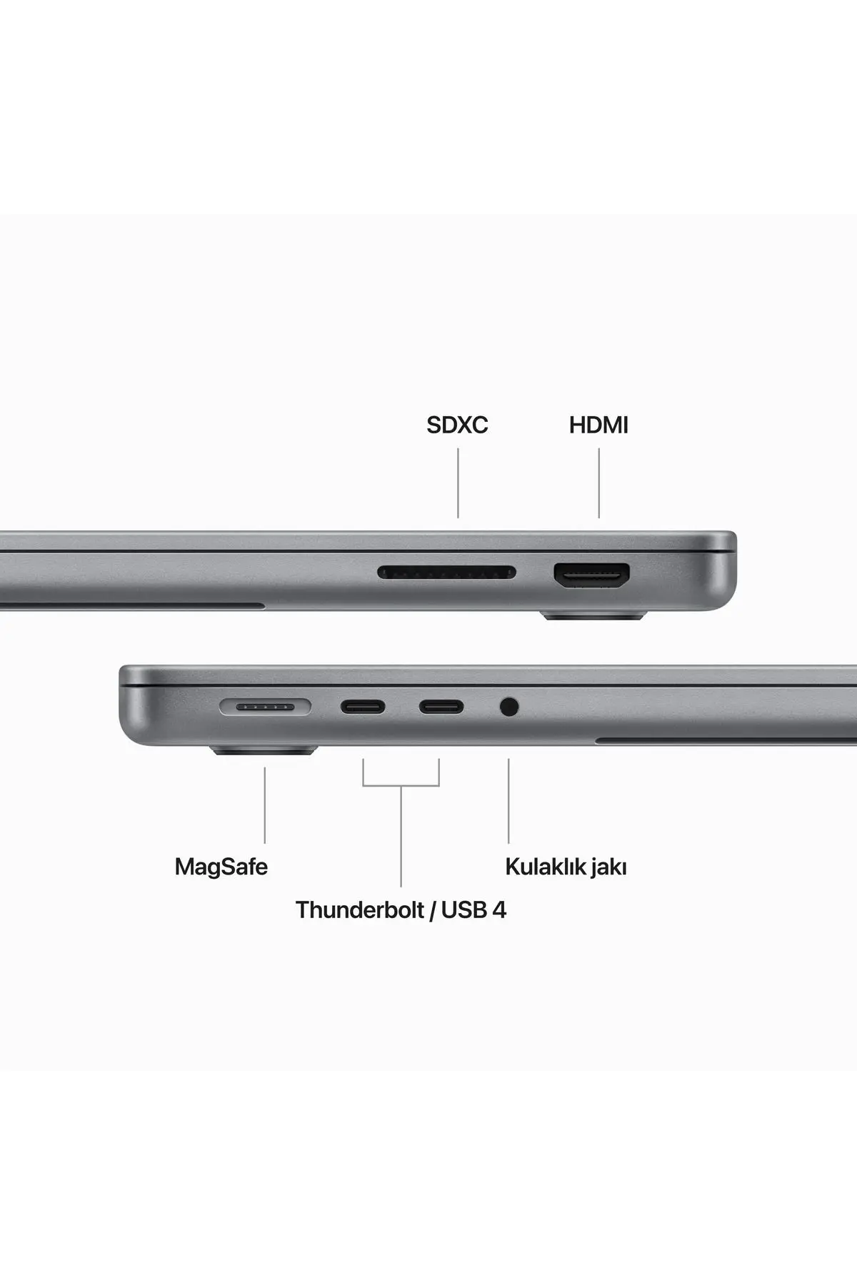 Macbook Pro M3 14" Uzay Gri 8gb 512GB Ssd MTL73TU/A