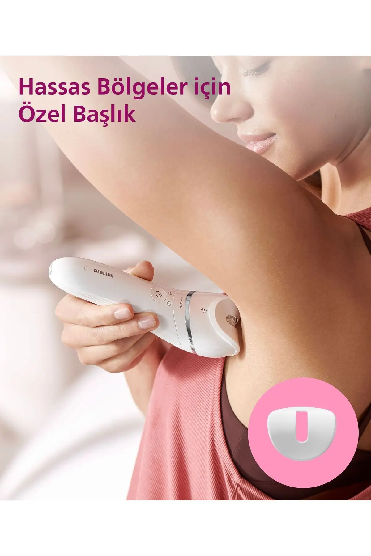 BRE700/05 Epilatör (Yüz+Koltuk altı+Bikini Bölgesi+Bacak)Islak-Kuru,Işıklı,Kablosuz