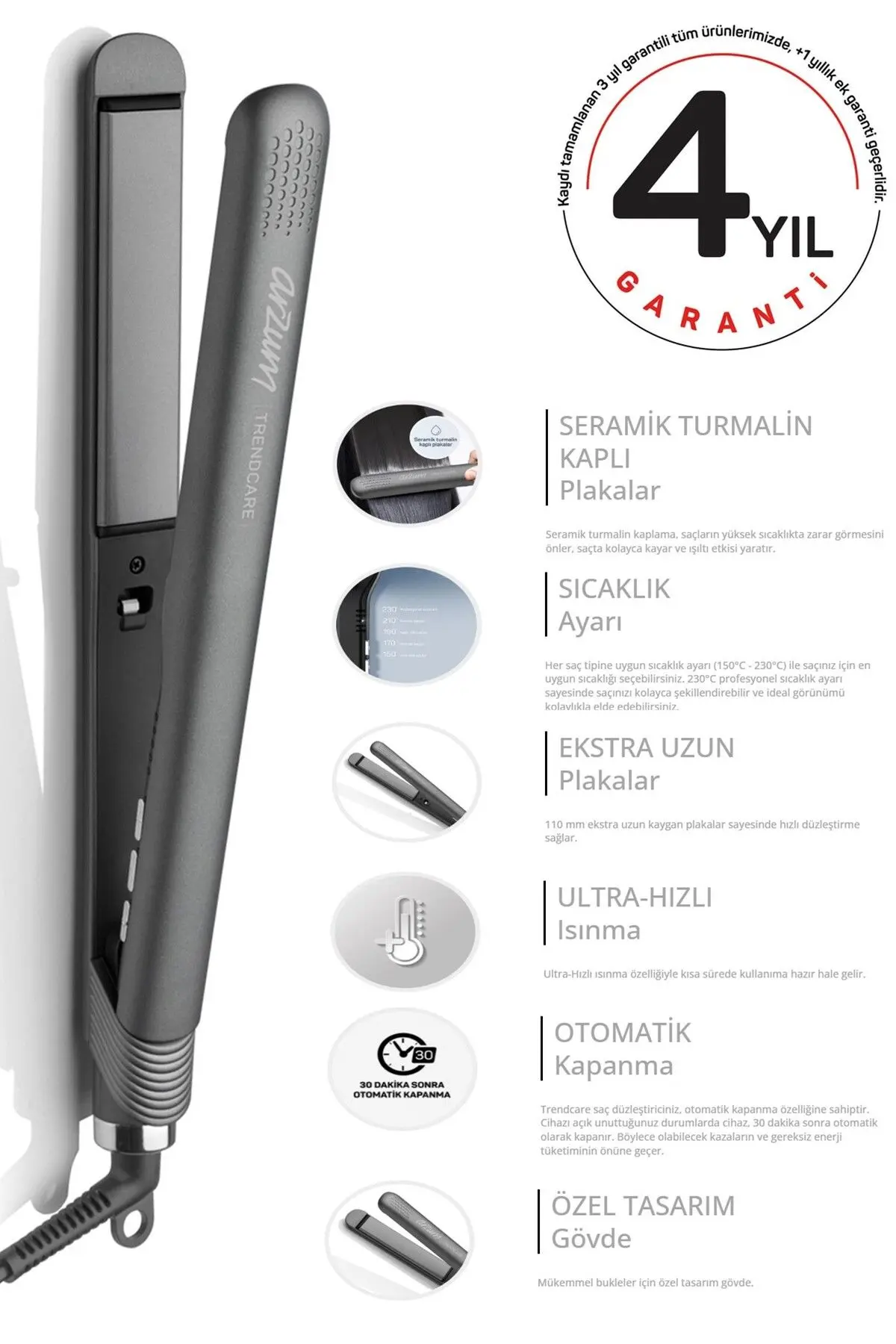 Arzum Ar5077 Trendcare Ince Saç Düzleştirici