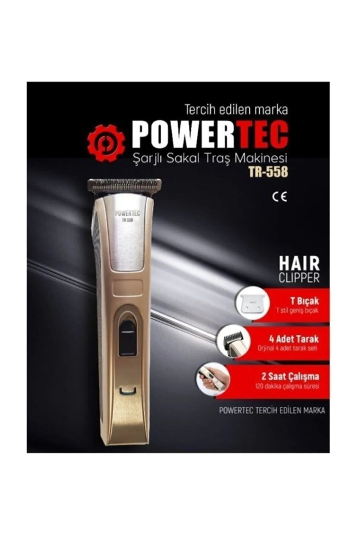 Powertec Tr558 558 Şarjlı Sakal Traş Makinesi