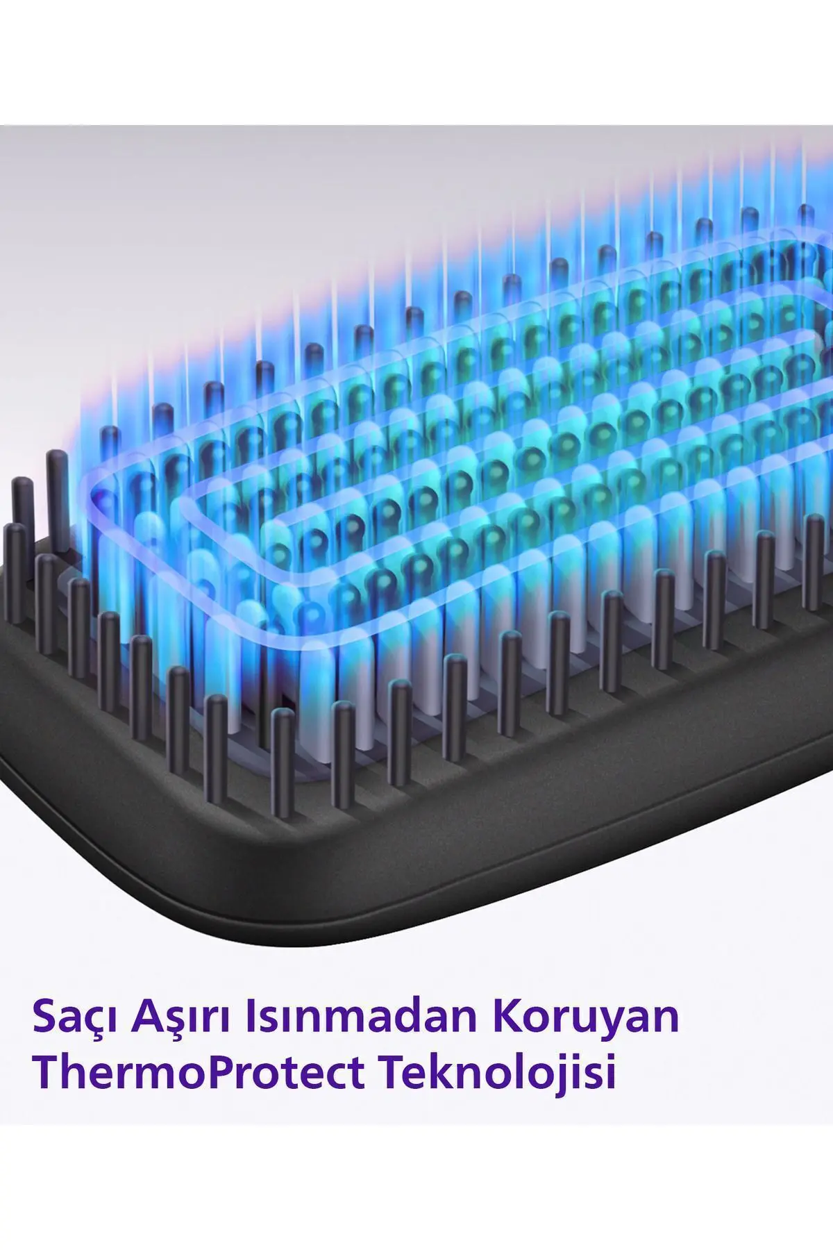 Düzleştirici Tarak Bhh880/00,geniş Fırça Alanı,turmalin Seramik Kaplama,2 Sıcaklık Ayarı