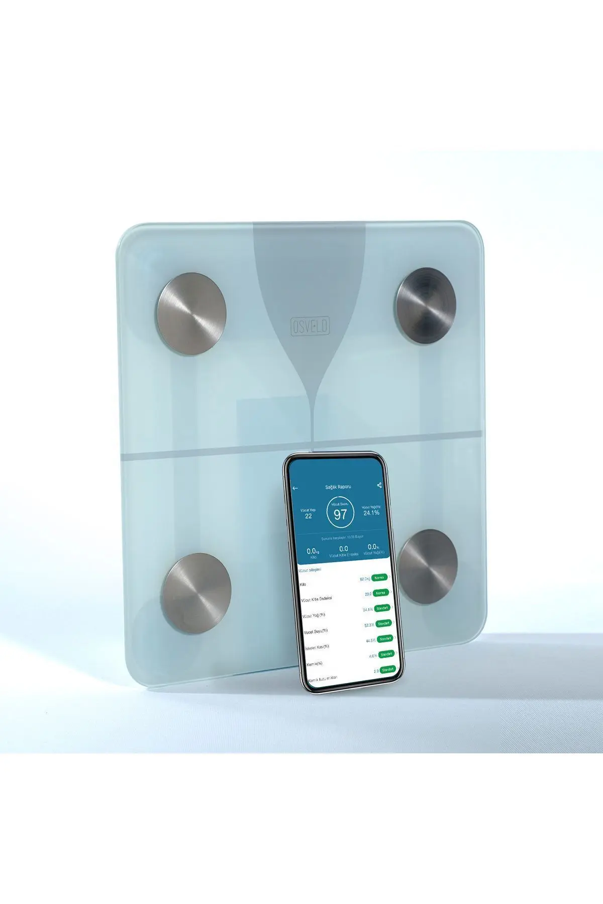 OSVELD Detox Vücut Yağ Analiz Özellikli Akıllı Tartı