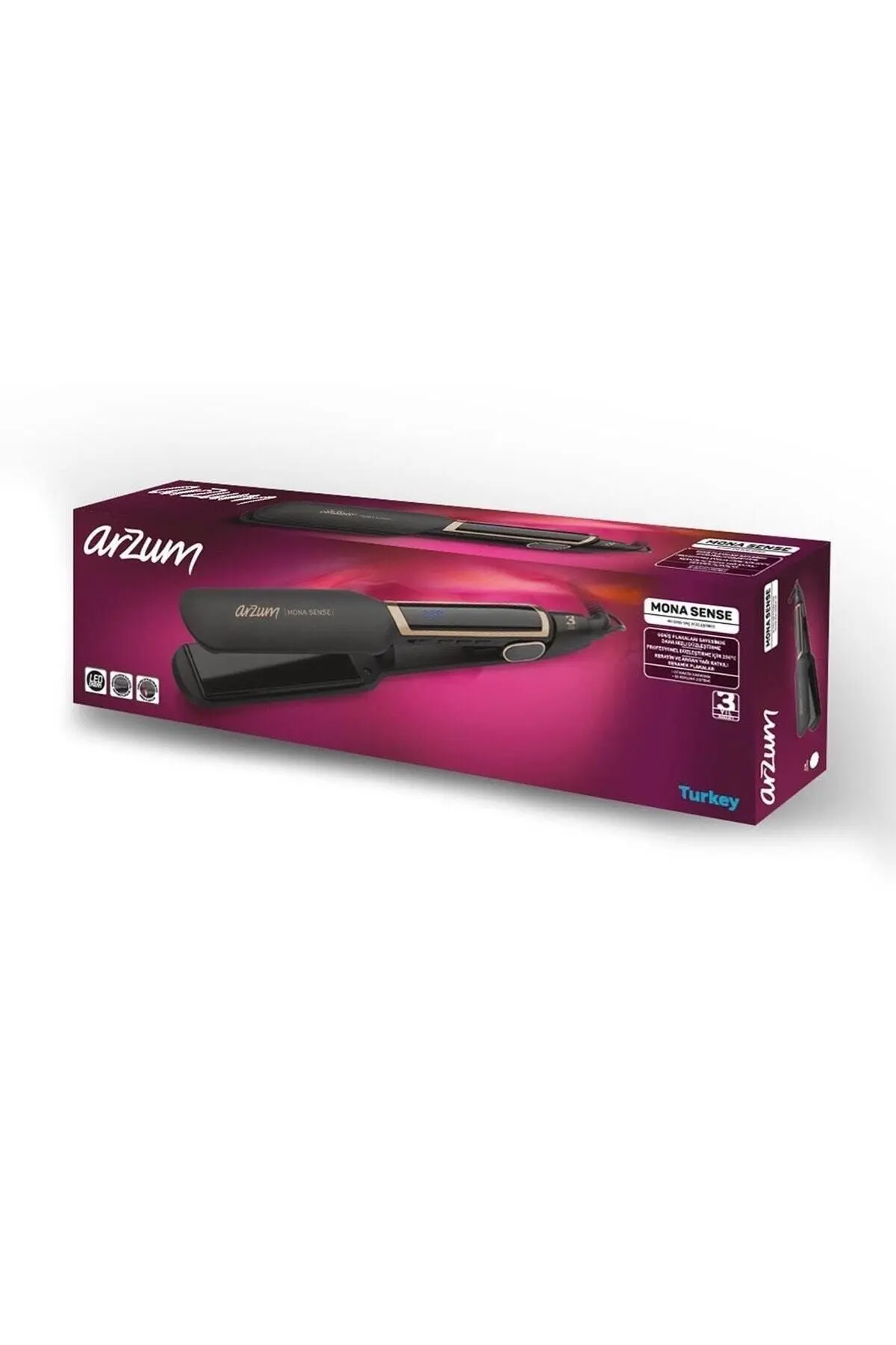 Mona Sense Saç Düzleştirici AR5035 Geniş Siyah