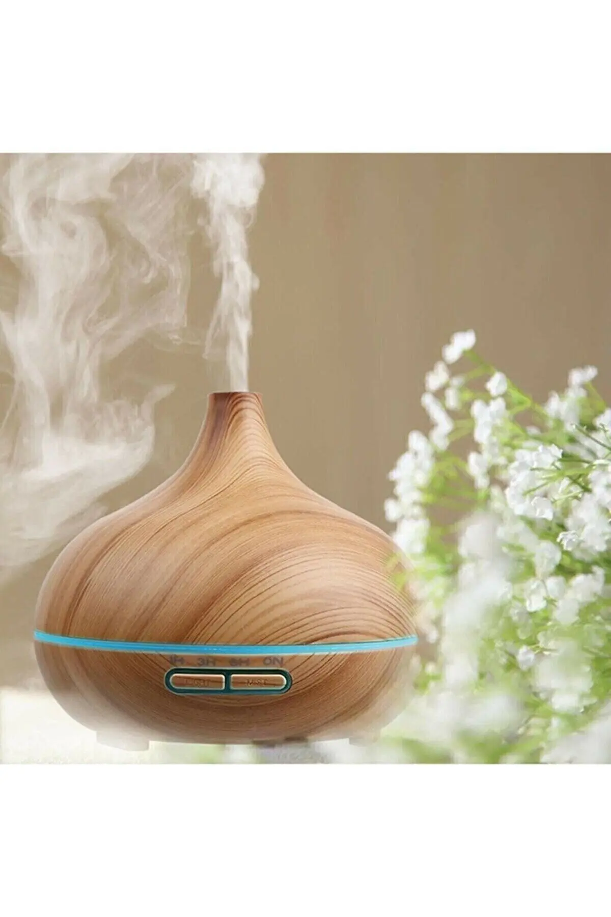 M90 Aroma Difüzör Gece Işığı 7 Led Nemlendirici Kumandalı Buhar Makinesi 550 ml