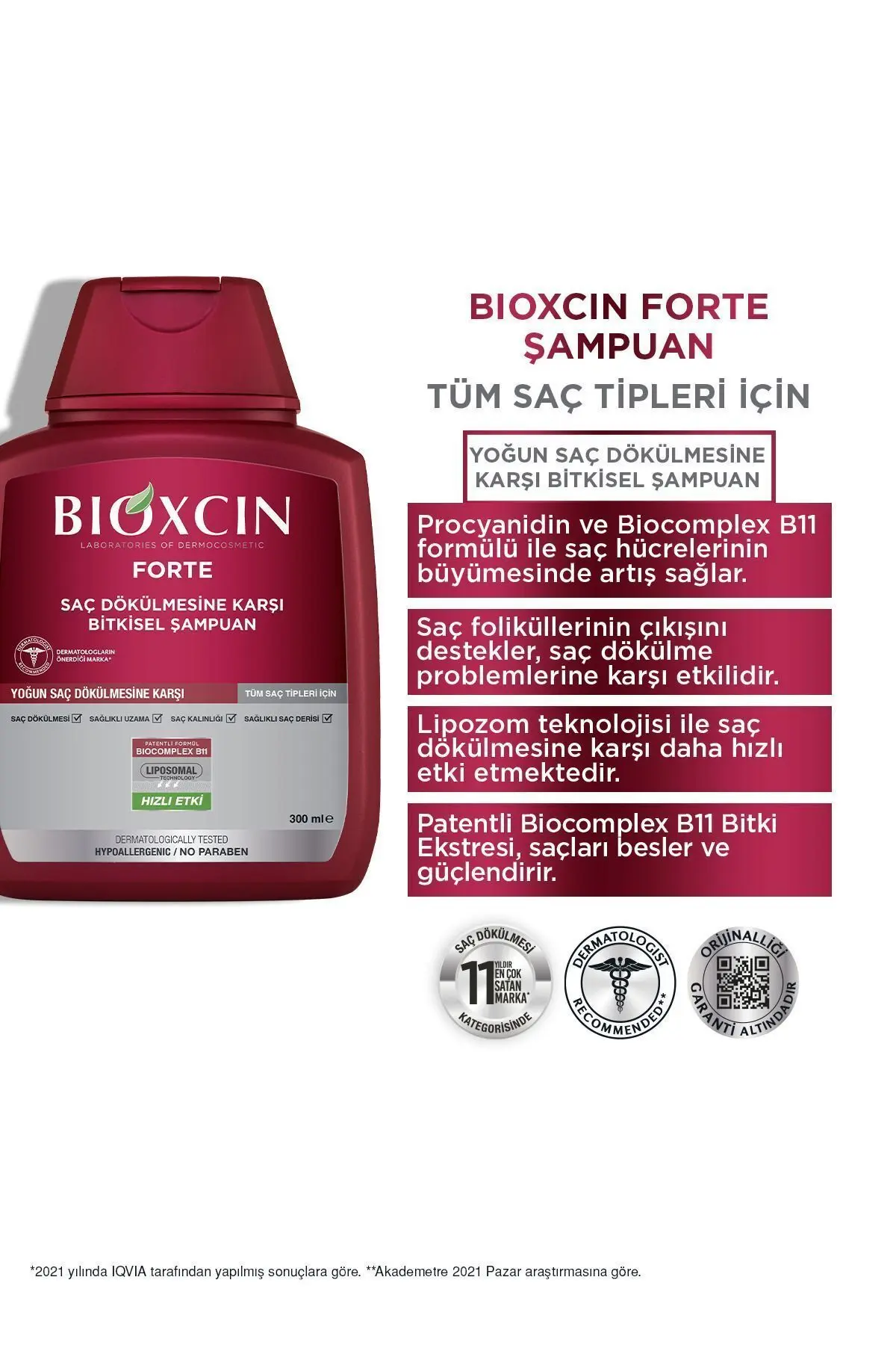 Forte 300 ml Tüm Saçlar 3lü Şampuan