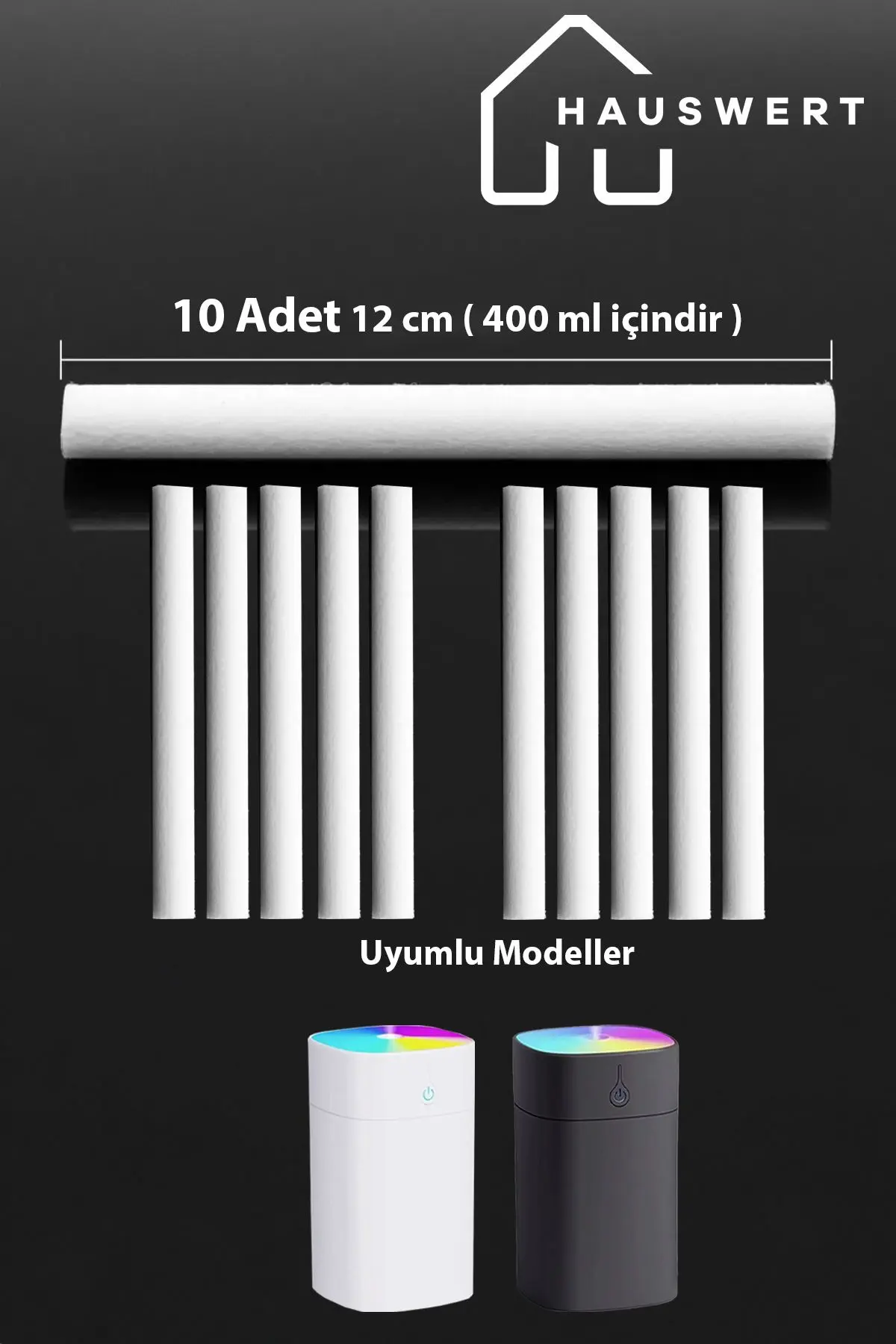 hauswert Humidifier Hava Nemlendirici Difüzör Buhar Makinesi Filtresi 10 Adet