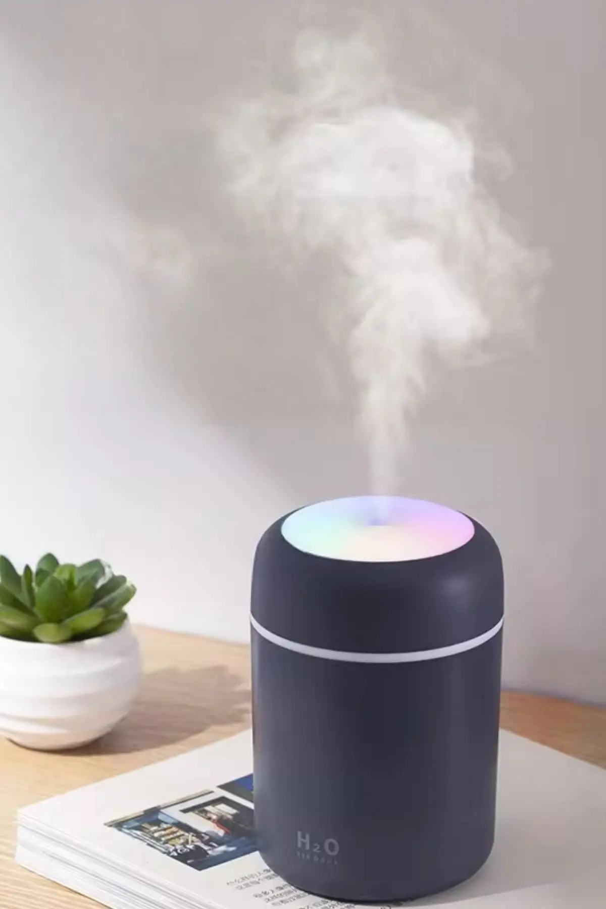 300ml Hava Nemlendirici Buhar Makinesi - Yasemin Esansı Hediyeli