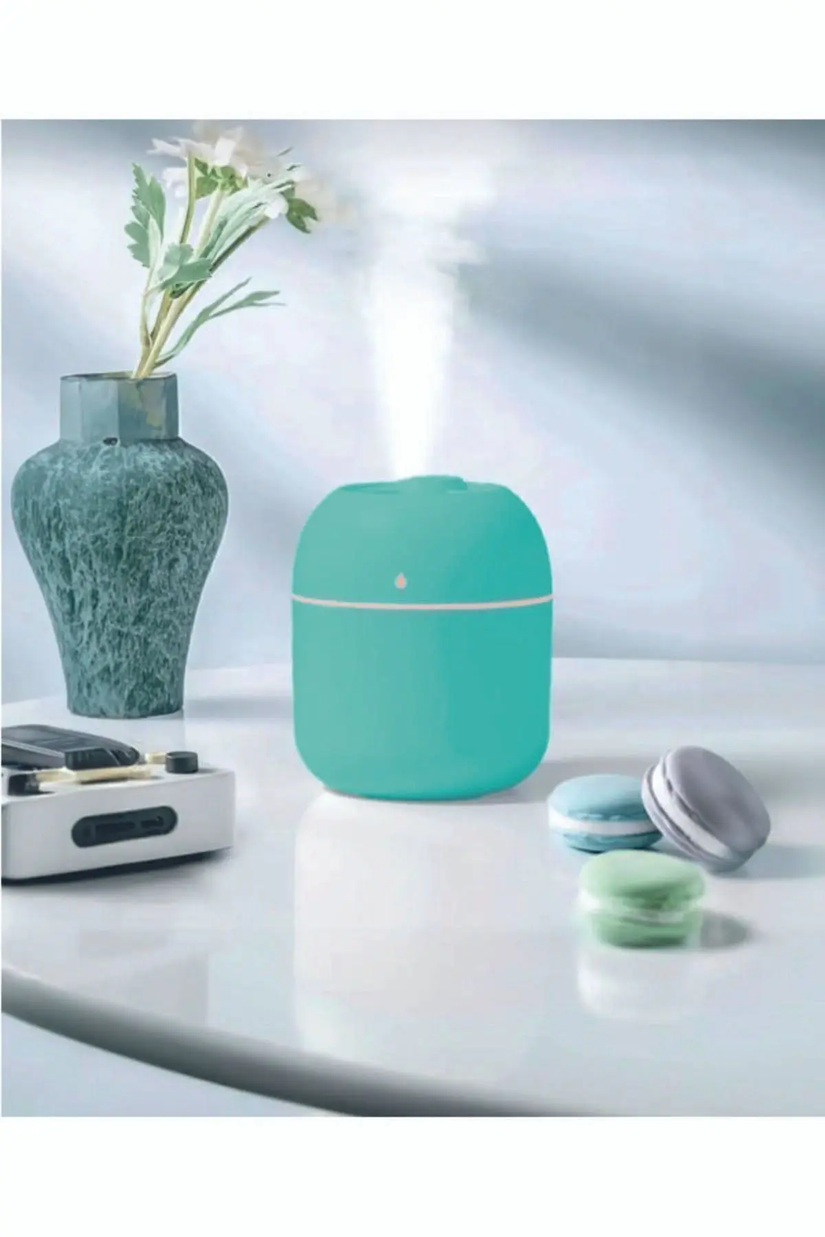 Yeşil 220 ml Oda Hava Nemlendirici Difüzör Usb Şarj Kablolu Oda Hava Nemlendiricisi