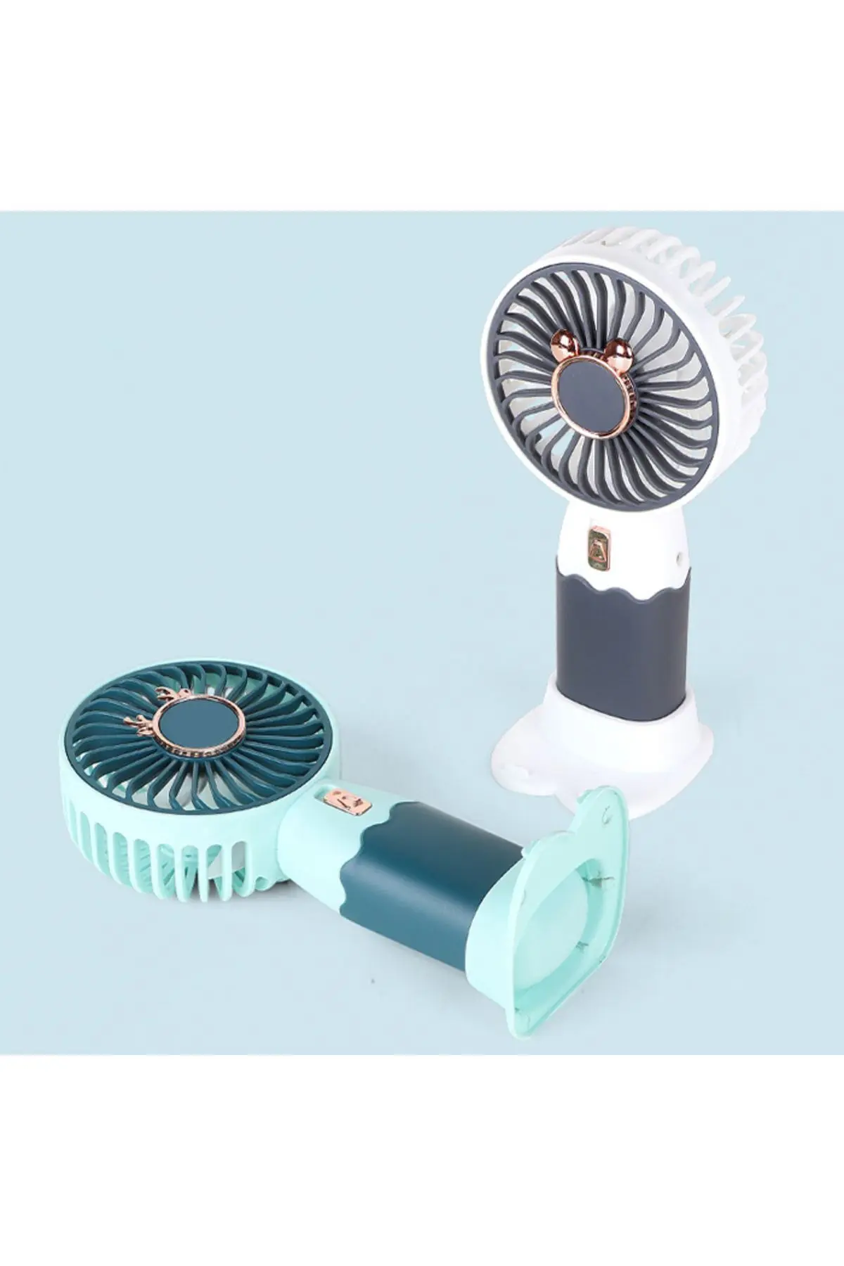 ZB088 Ev Ofis için Masaüstü Standlı USB Şarjlı El Fanı BEYAZ