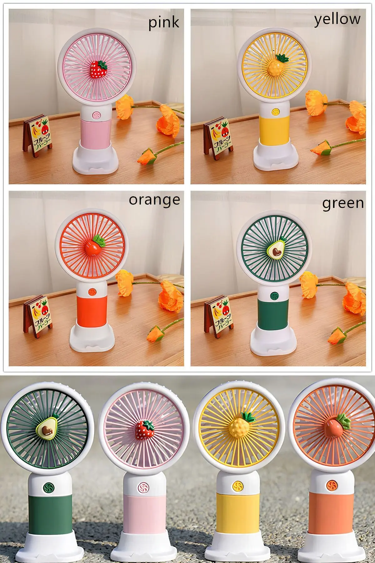 Şarjlı Mini El Fanı ve Masa Fanı Soğutucu Pervane Taşınabilir Şarj Edilebilir