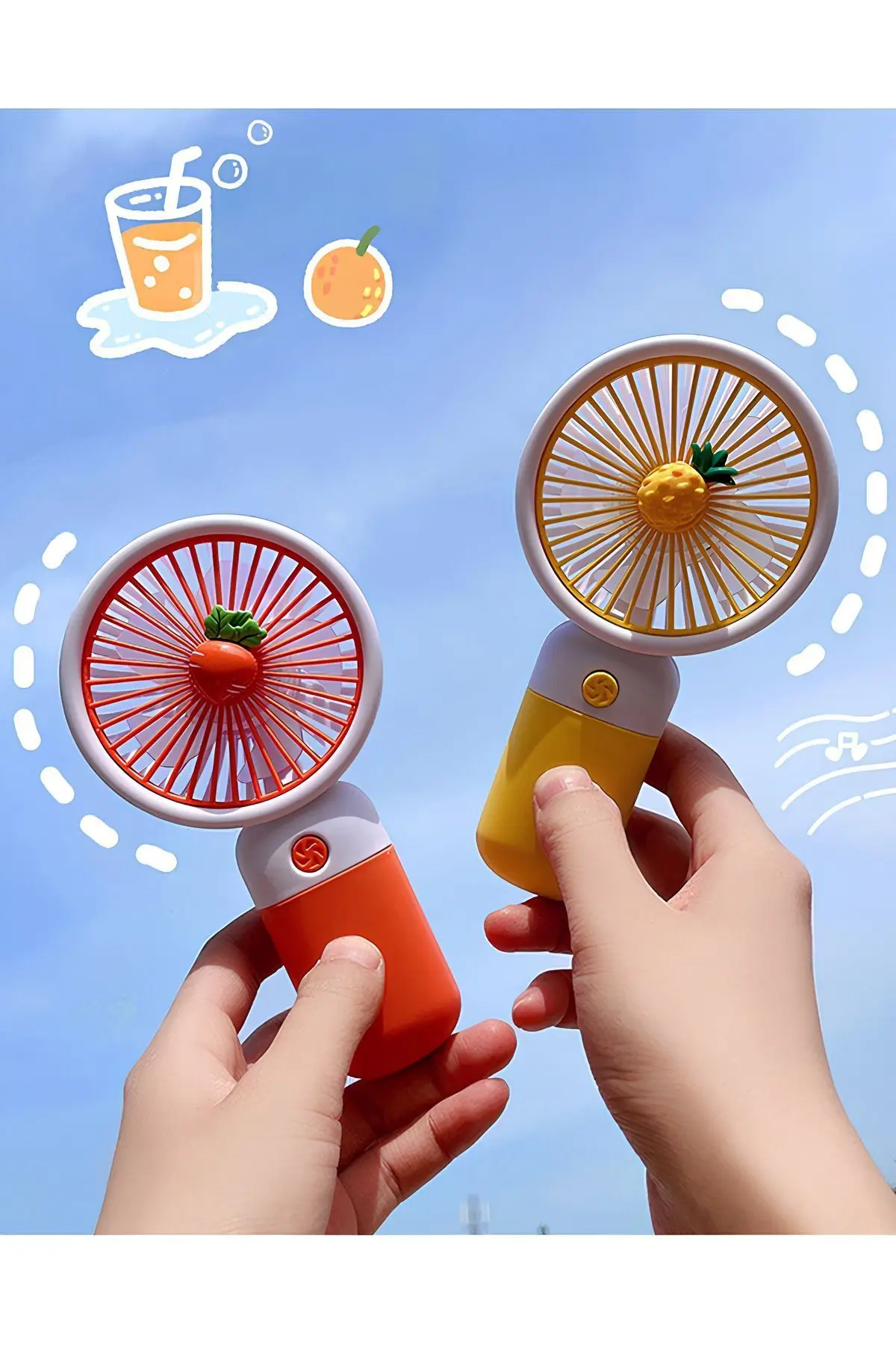 Şarjlı Mini El Fanı ve Masa Fanı Soğutucu Pervane Taşınabilir Şarj Edilebilir