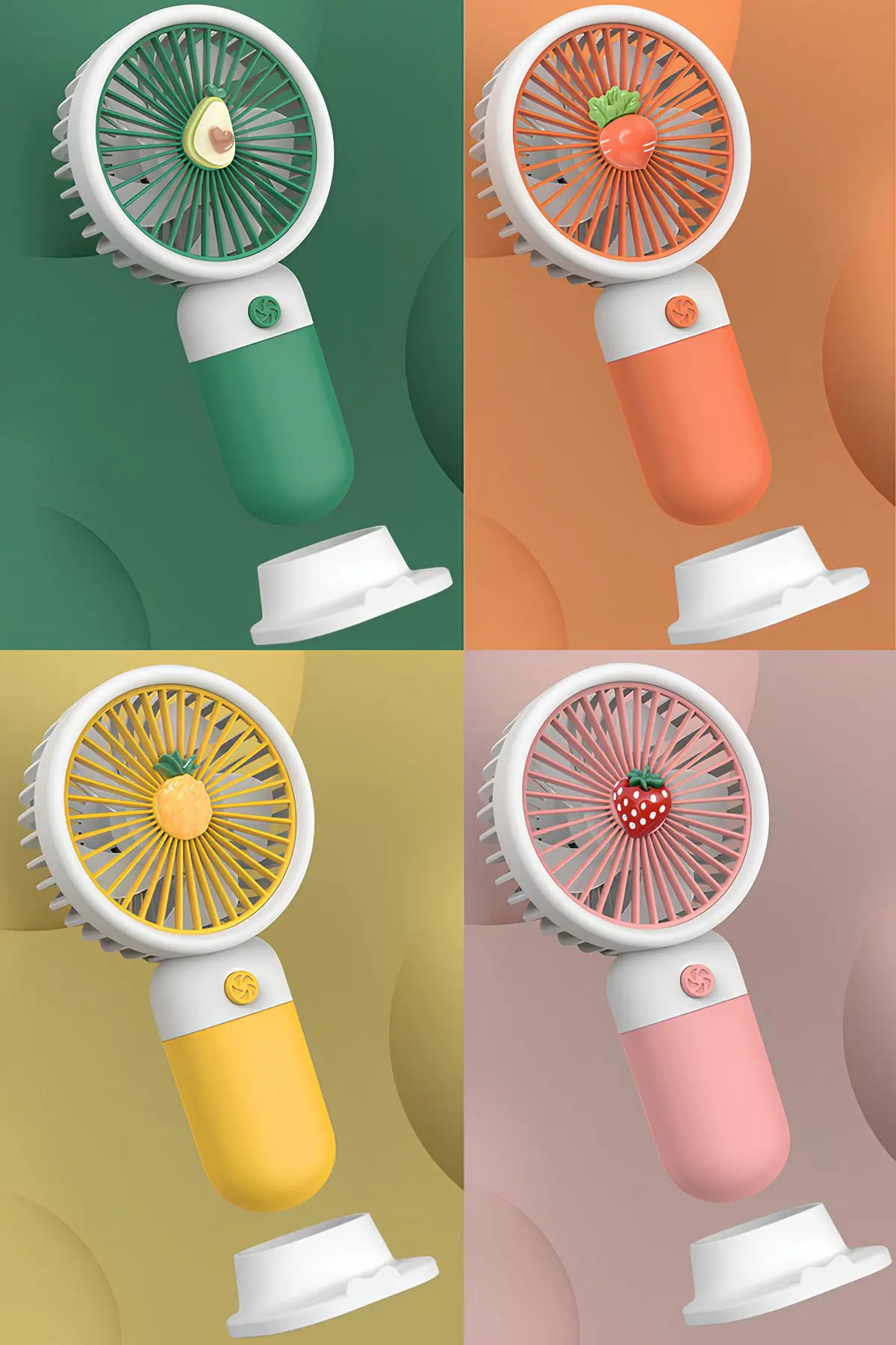 Şarjlı Mini El Fanı ve Masa Fanı Soğutucu Pervane Taşınabilir Şarj Edilebilir