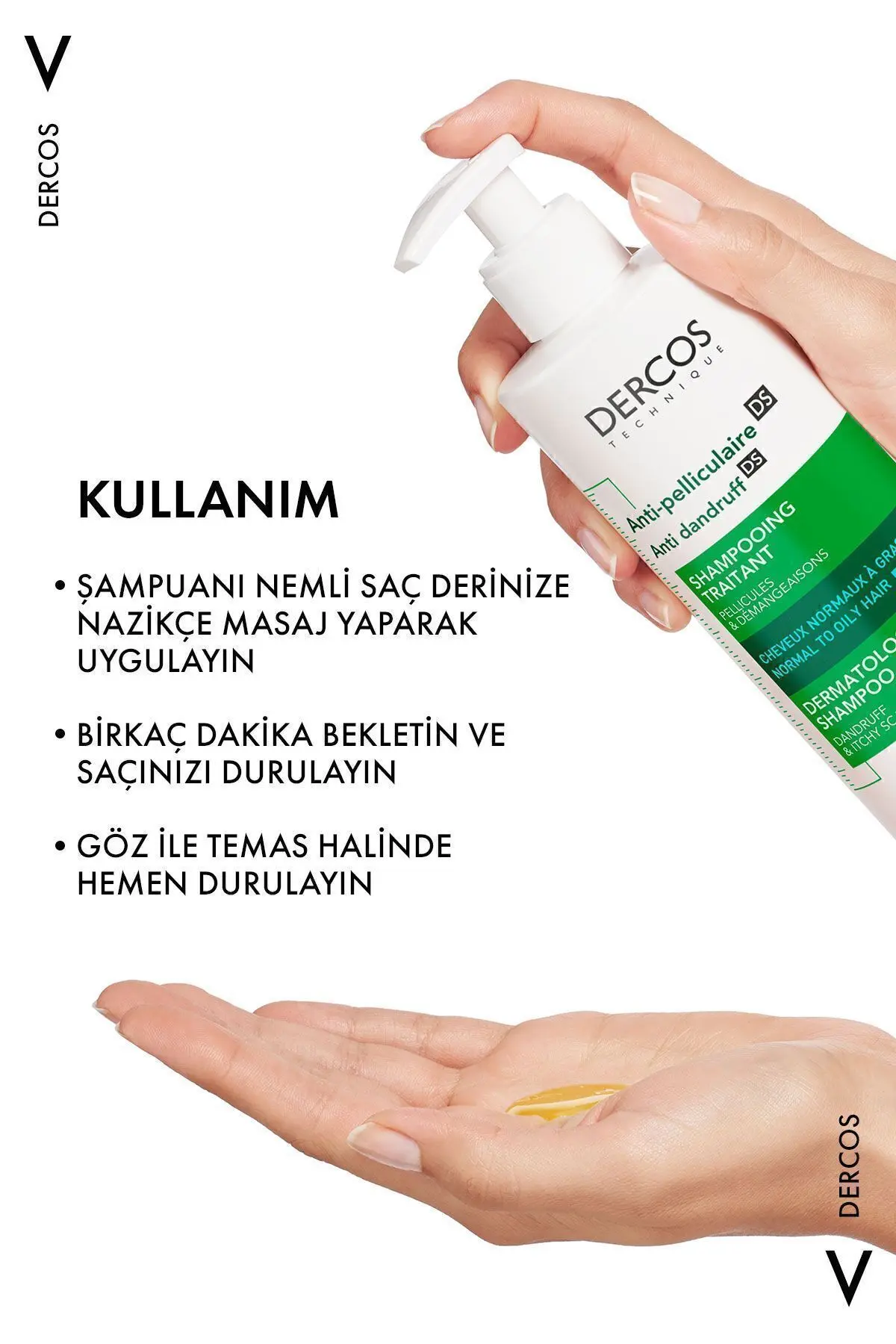 Dercos Anti Dandruff Kepek Karşıtı Şampuan 390 ml - Normal Ve Yağlı Saçlar