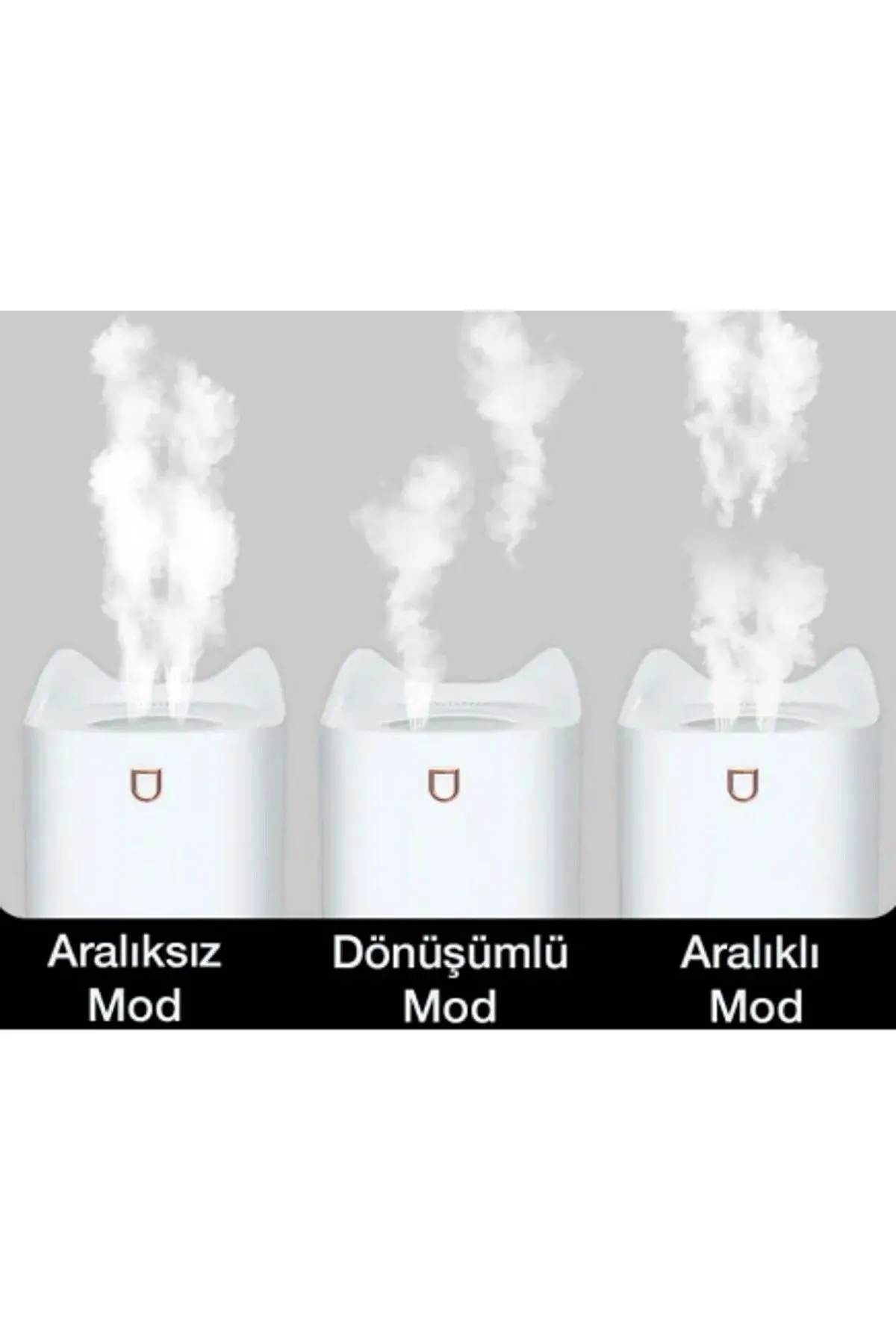 Büyük Boy Hava Nemlendirici Buhar Makinesi 3300 Ml Işıklı Ambians Yedek Filtre Hediyeli