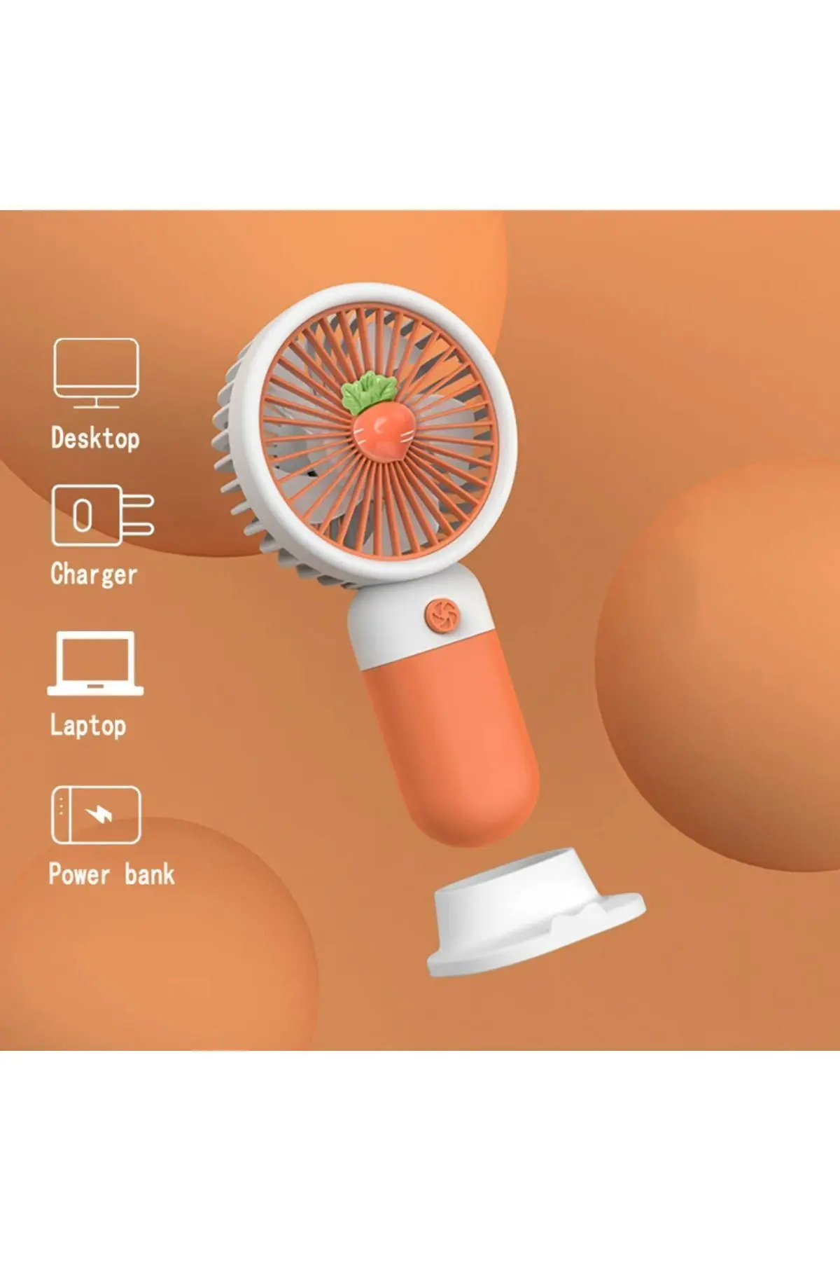Şarjlı Masa Ve El Fan Taşınabilir Şarjlı Edilebilir Mibfan