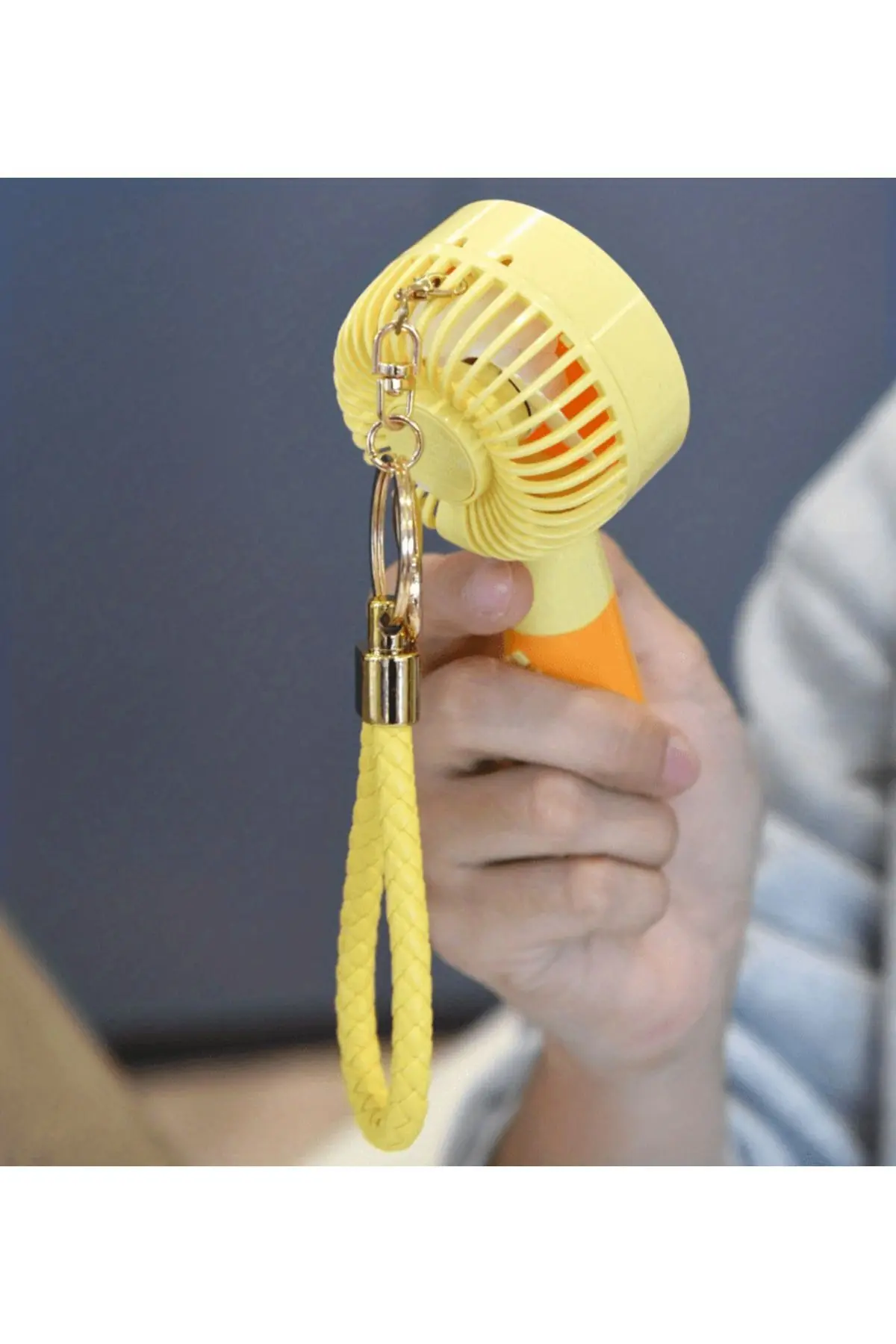 Anahtarlıklı Taşınabilir El Tipi Anahtarlık Fanı  Şarj Edilebilir USB, 3 Hız Ayarı, Vantilatör fan