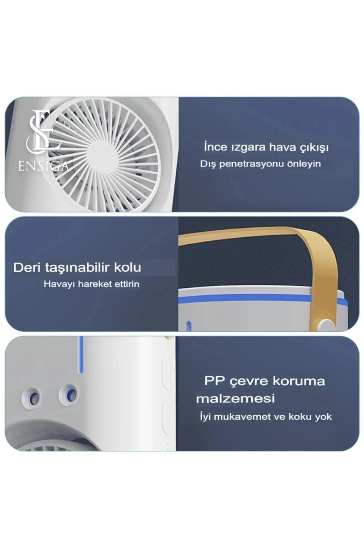 Şarjlı Su Püskürtmeli Iki Pervaneli Serinletici Vantilatör Döner Kumandalı Masa Kamp Ofis Ev Fanı