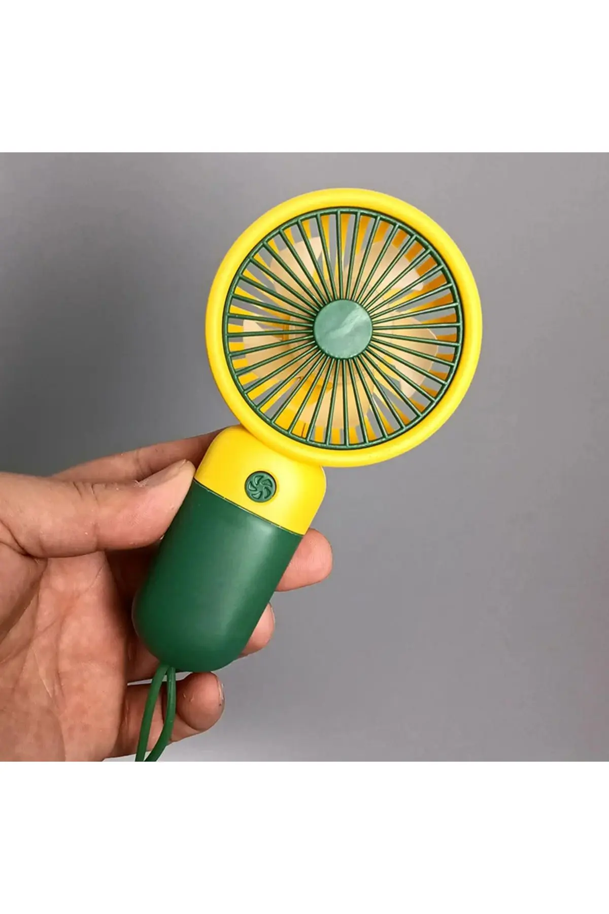 İpli El Fanı Papatyalı Model Şarjlı Fan Vantilatör Serinletici Taşınabilir