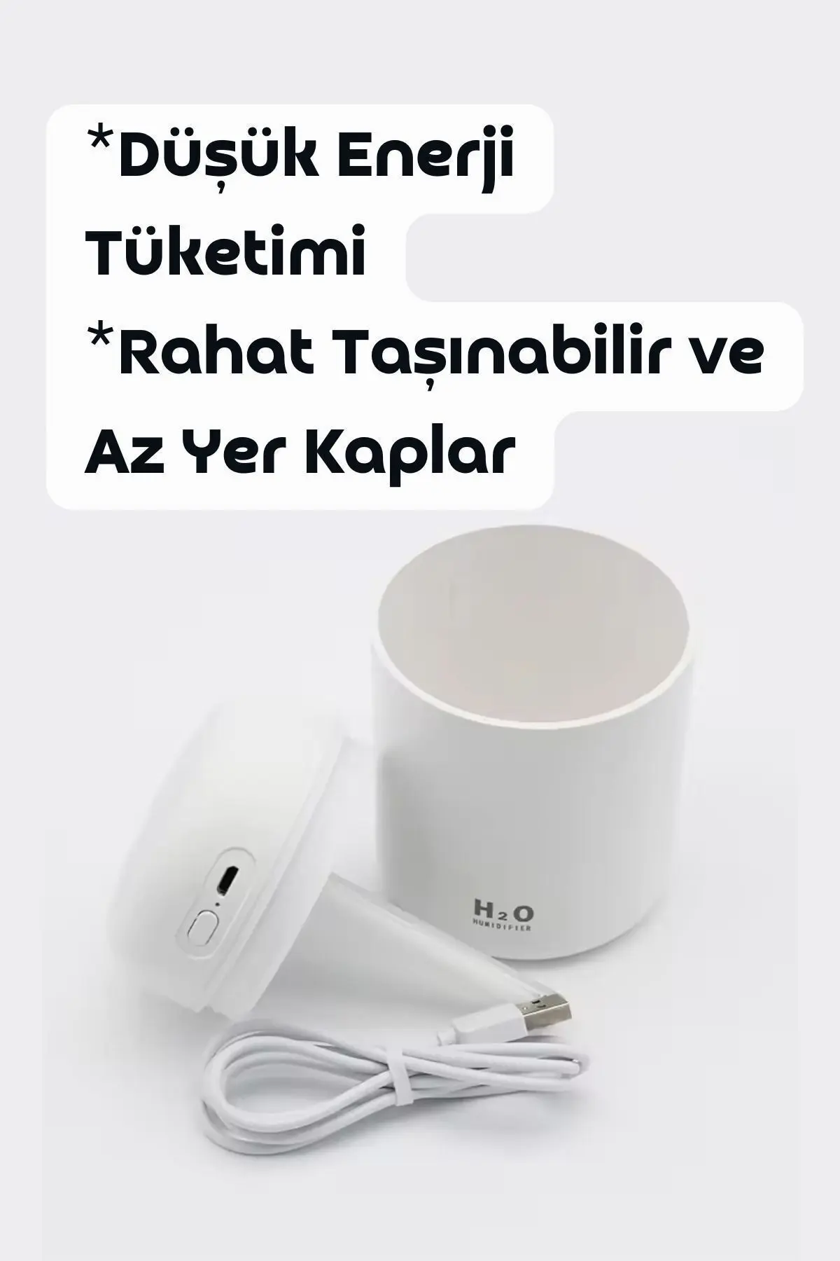 300 ml Ultrasonik Hava Nemlendiricisi ve Aromaterapi Cihazı - Koku Hediyeli