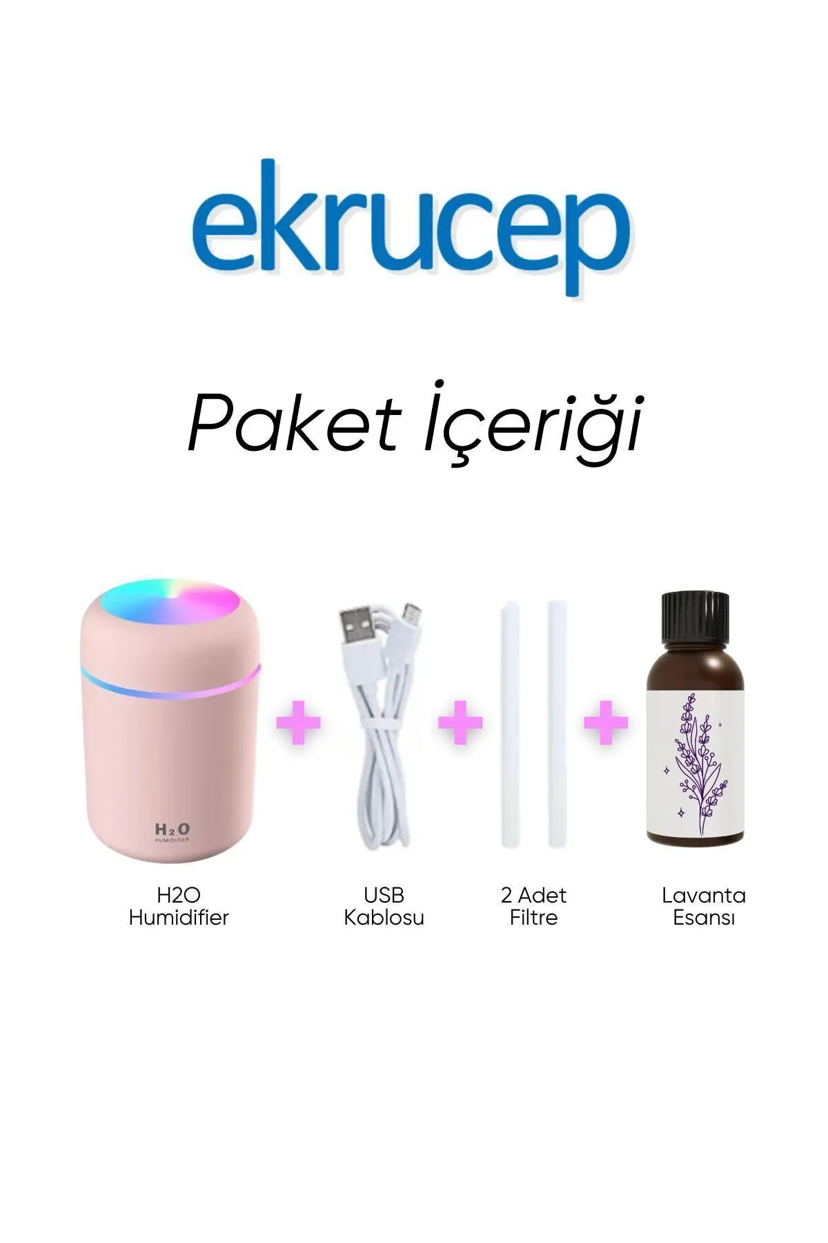 300 ml Ultrasonik Hava Nemlendiricisi ve Aromaterapi Cihazı - Koku Hediyeli