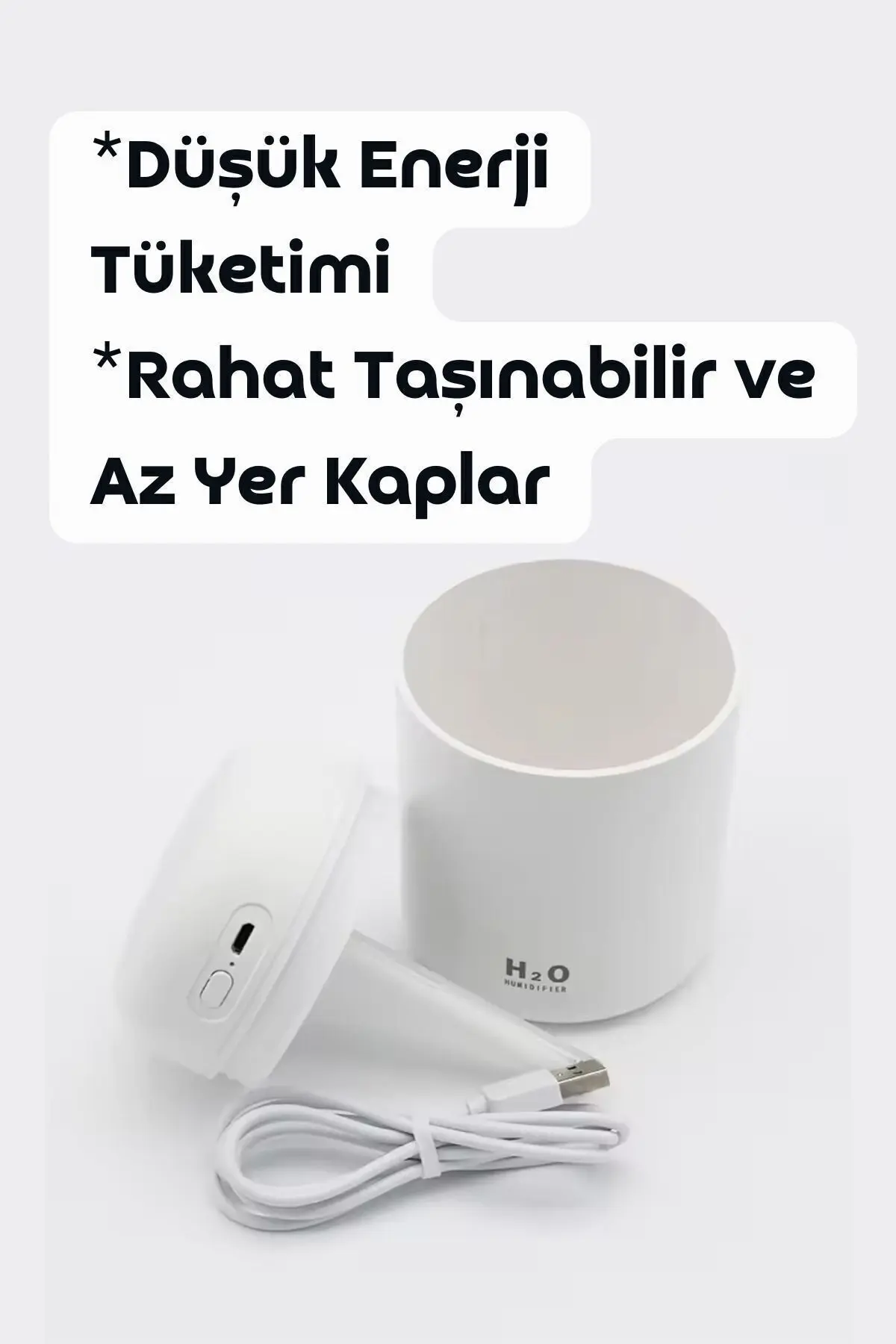 300 ml Ultrasonik Hava Nemlendiricisi ve Aromaterapi Cihazı - Koku Hediyeli