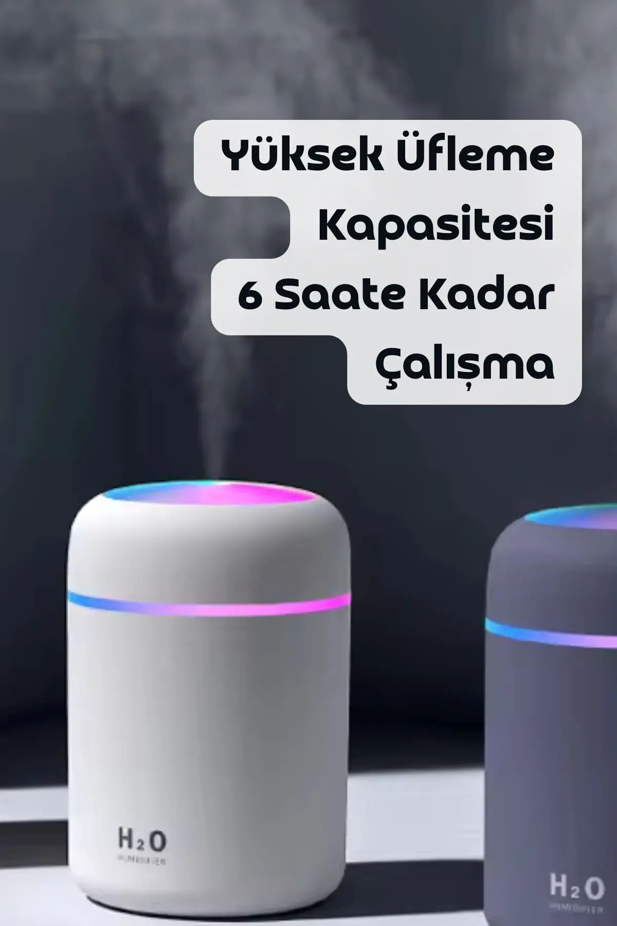 300 ml Ultrasonik Hava Nemlendiricisi ve Aromaterapi Cihazı - Koku Hediyeli