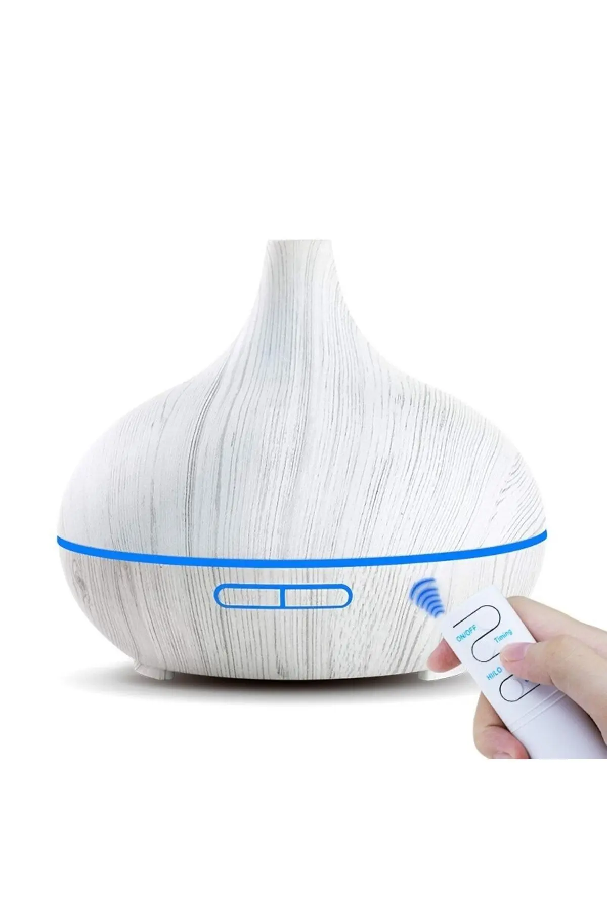 Aroma Terapi Oda Hava Nemlendirici 550ml Ultrasonik Buhar Makinesi Ahşap Görünüm 7 Renk Led Işıklı