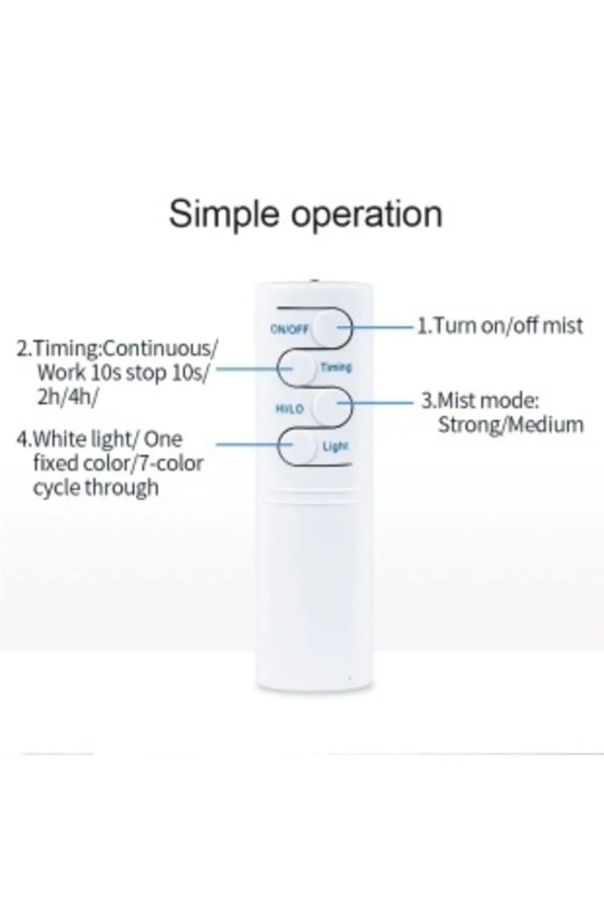 Difüzörü Buhar Ultrasonik Hava Nemlendirici Aromatik Oda Kokusu 7 Renk Led Işıklı Soğuk