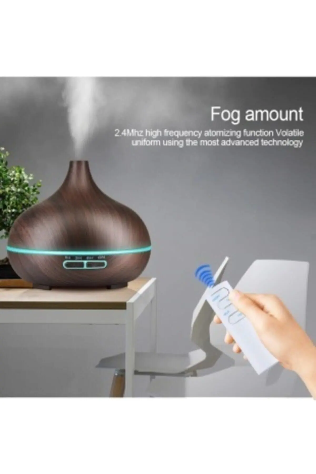 Difüzörü Buhar Ultrasonik Hava Nemlendirici Aromatik Oda Kokusu 7 Renk Led Işıklı Soğuk