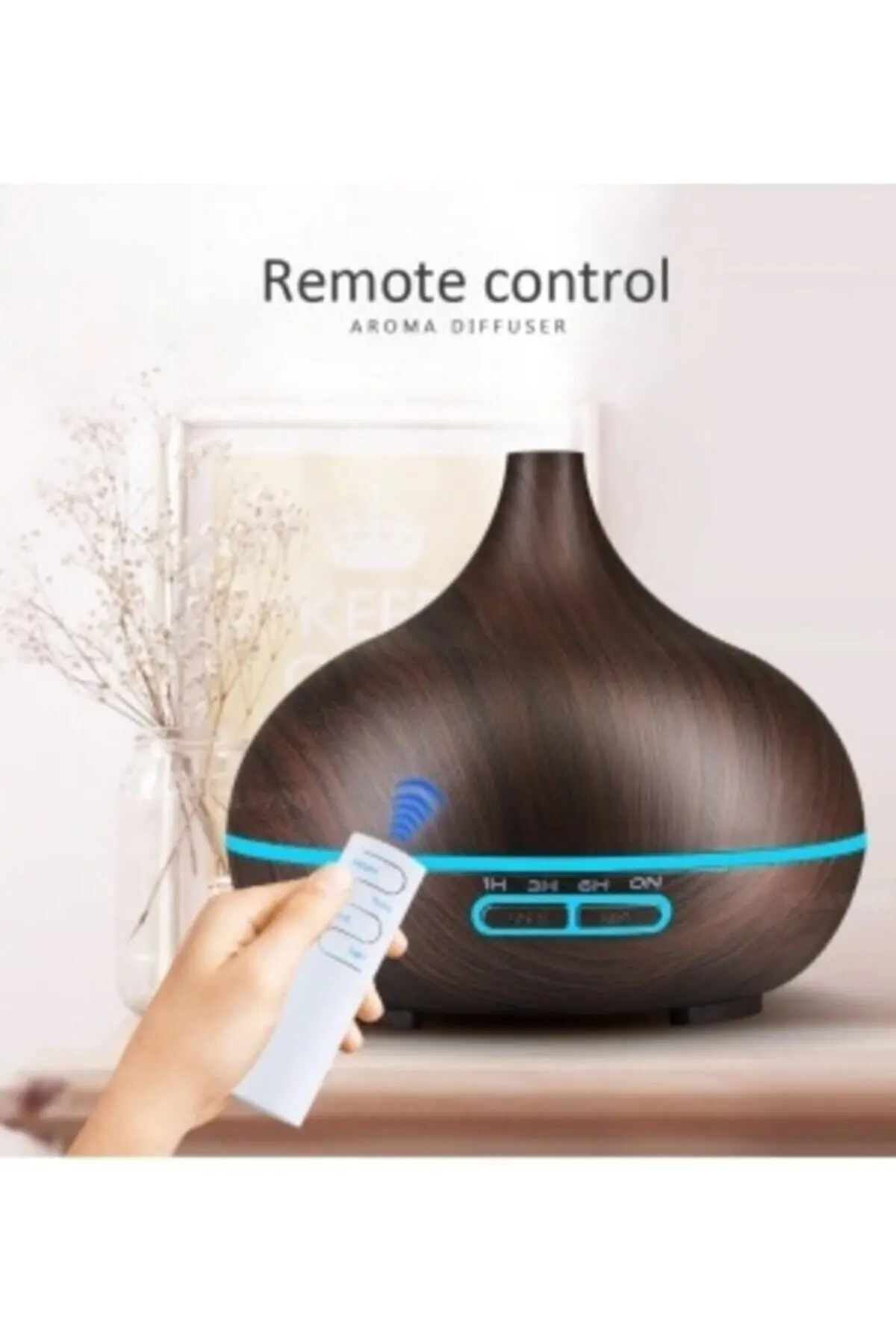 Difüzörü Buhar Ultrasonik Hava Nemlendirici Aromatik Oda Kokusu 7 Renk Led Işıklı Soğuk