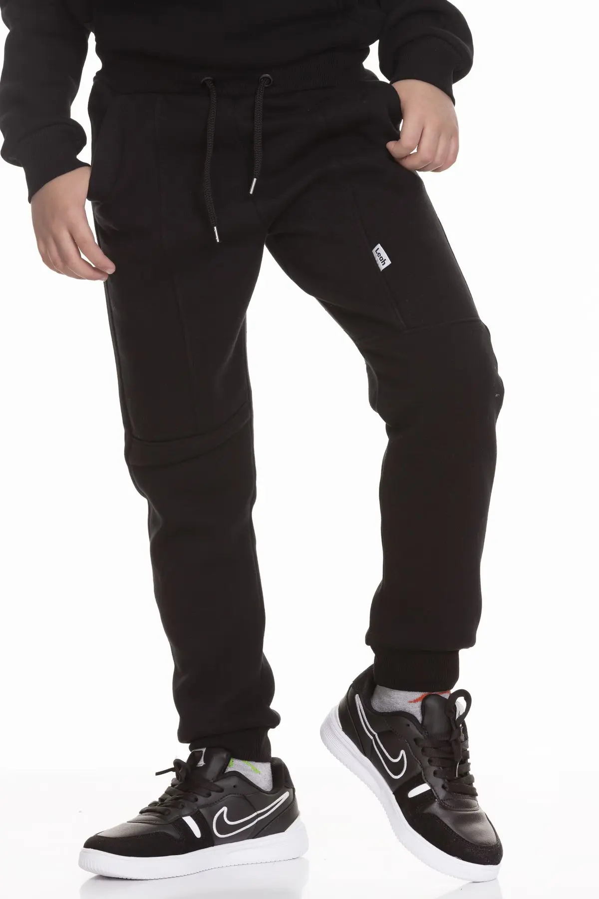 Unisex Çocuk Kalın Eşofman Altı Jogger Cepli