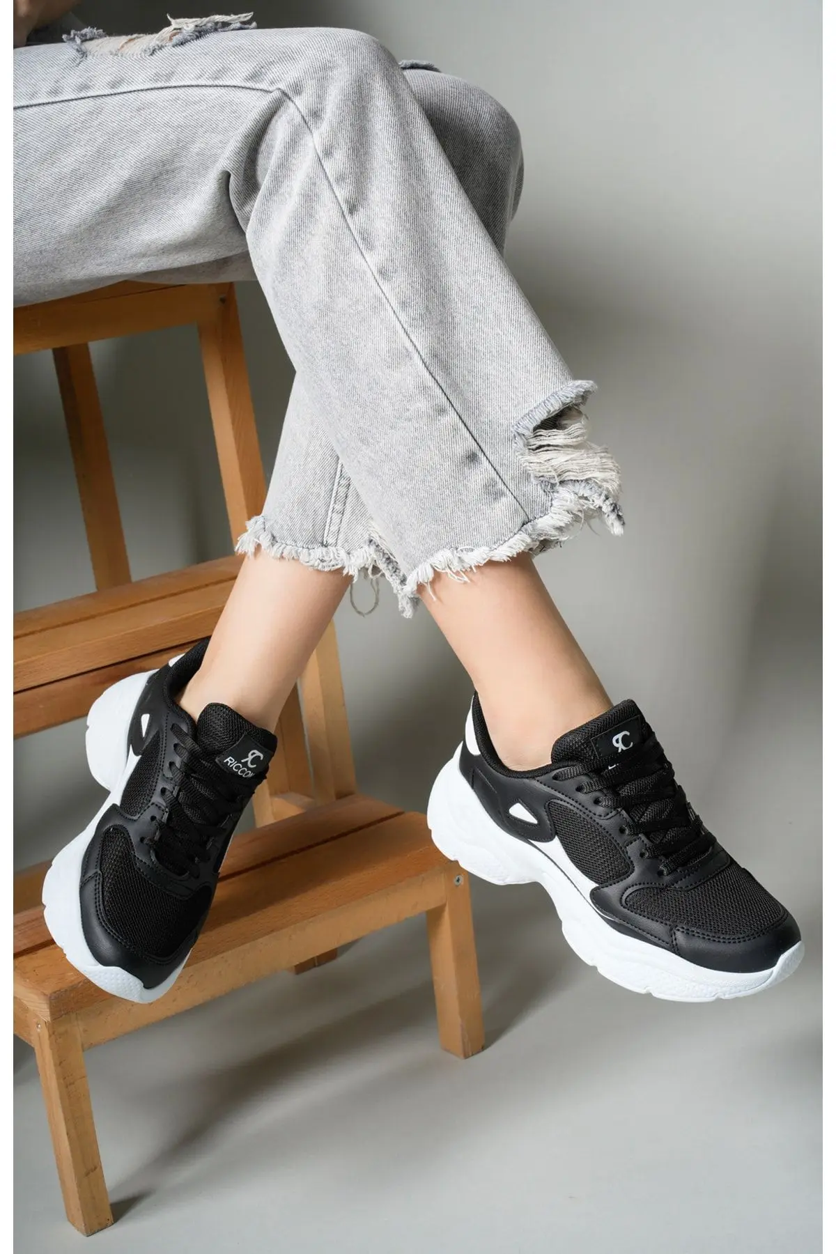 Kadın Sneaker 0012152 Siyah Beyaz