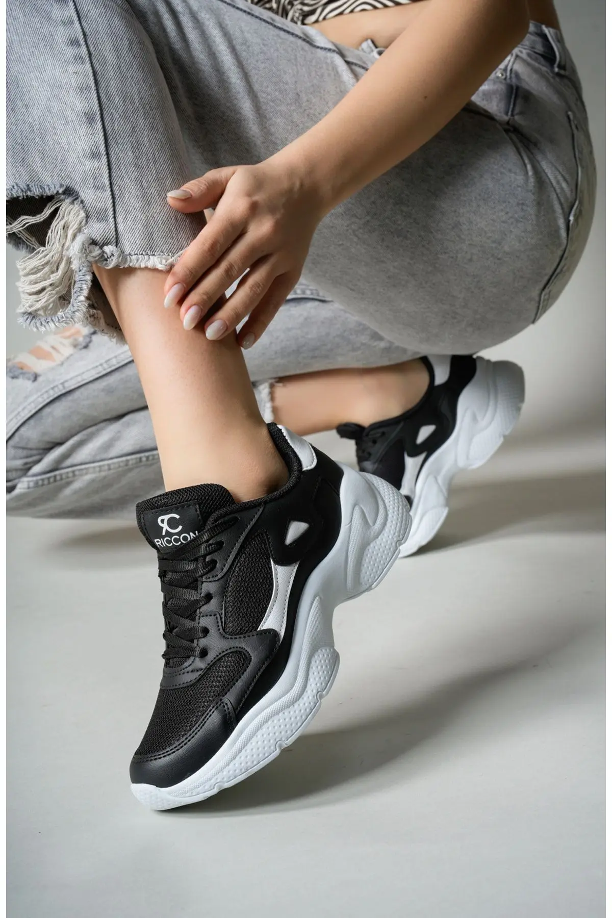 Kadın Sneaker 0012152 Siyah Beyaz