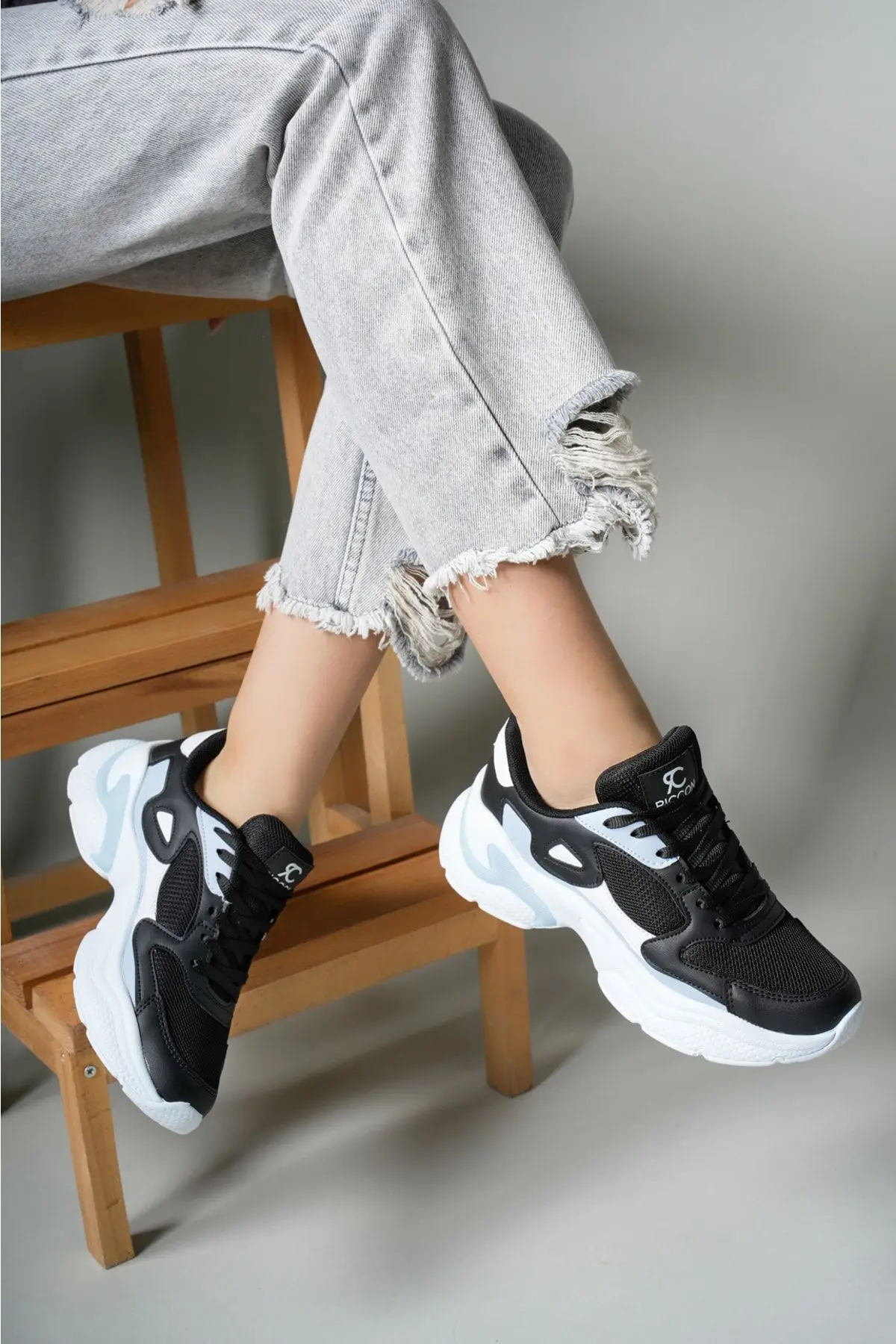 Kadın Sneaker 0012152 Siyah Beyaz Mavi