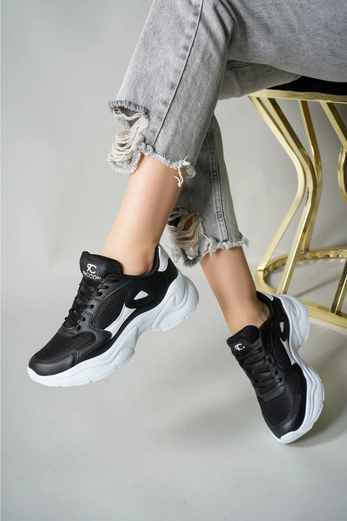 Kadın Sneaker 0012152 Siyah Beyaz