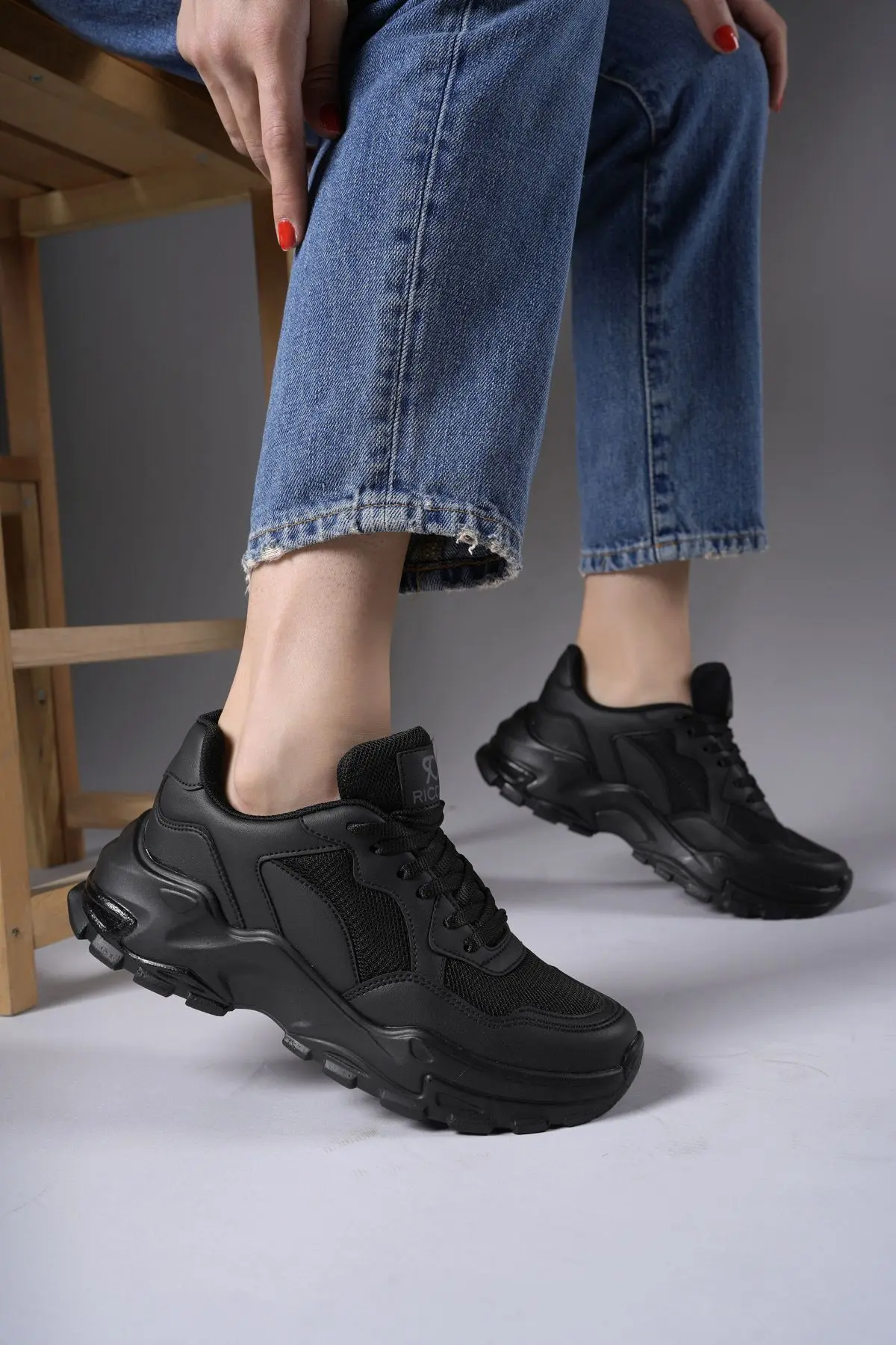 Delossiel Kadın Sneaker 0012159 Siyah