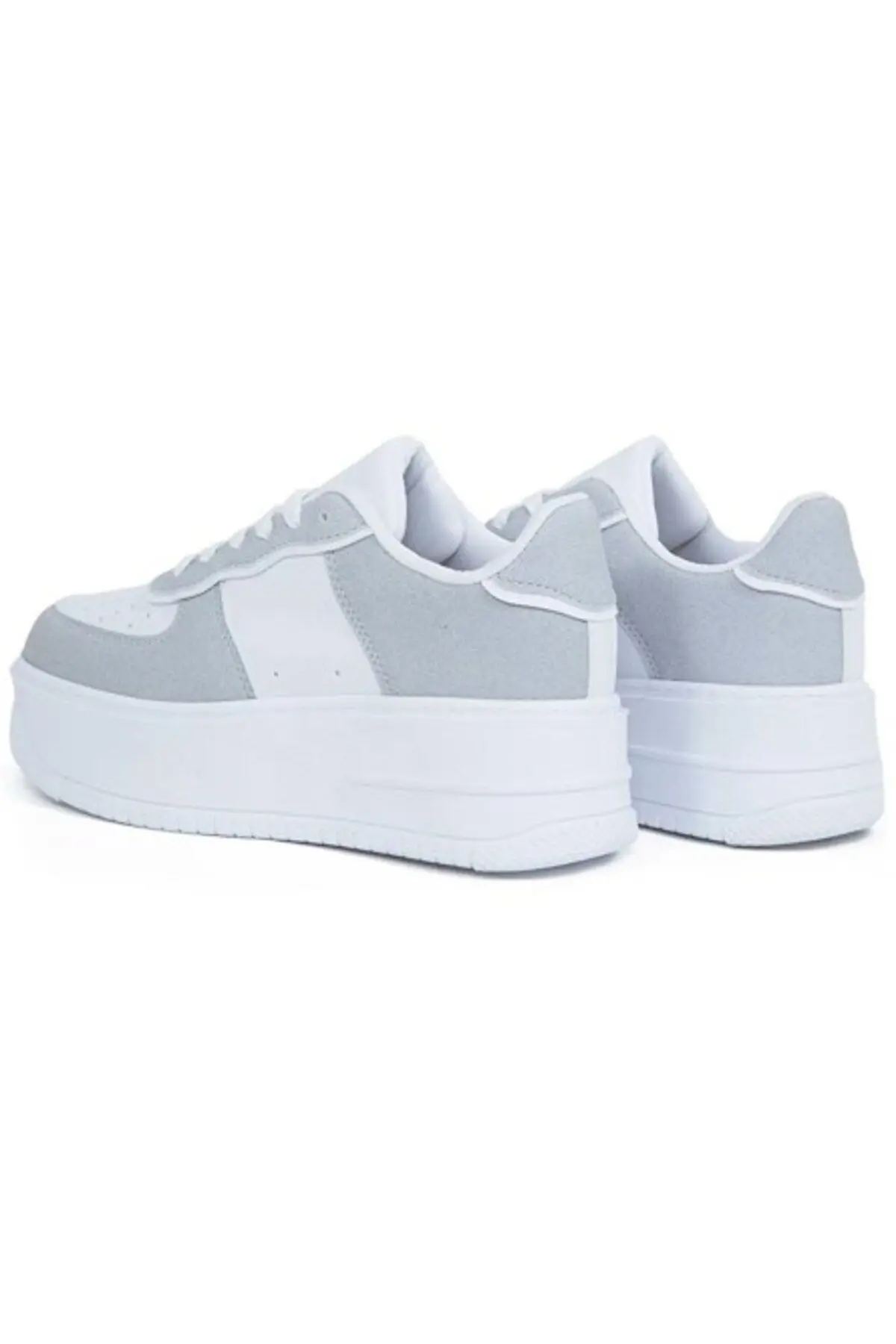 Günlük Kadın Sneaker Spor Ayakkabı Desenli Hafif Yüksek Taban Bağcıklı 001