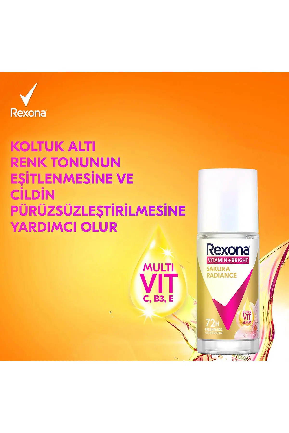Vitamin + Bright Kadın Roll On Deodorant Sakura Radiance 45 ml