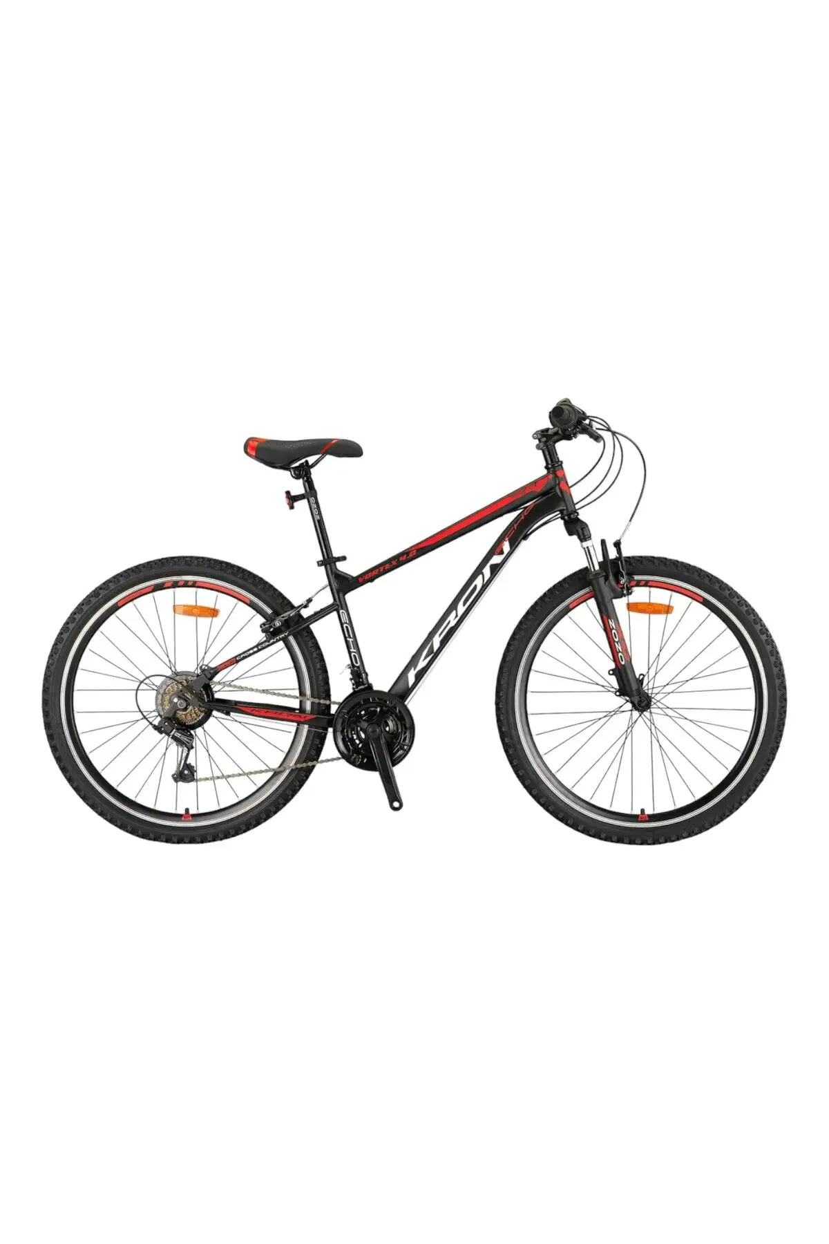 Kron VORTEX 4.0 - 27.5" MTB - 16' - 21 Vites - M.DISC - Mat Siyah-Gri/Kırmızı  #KRN23-036