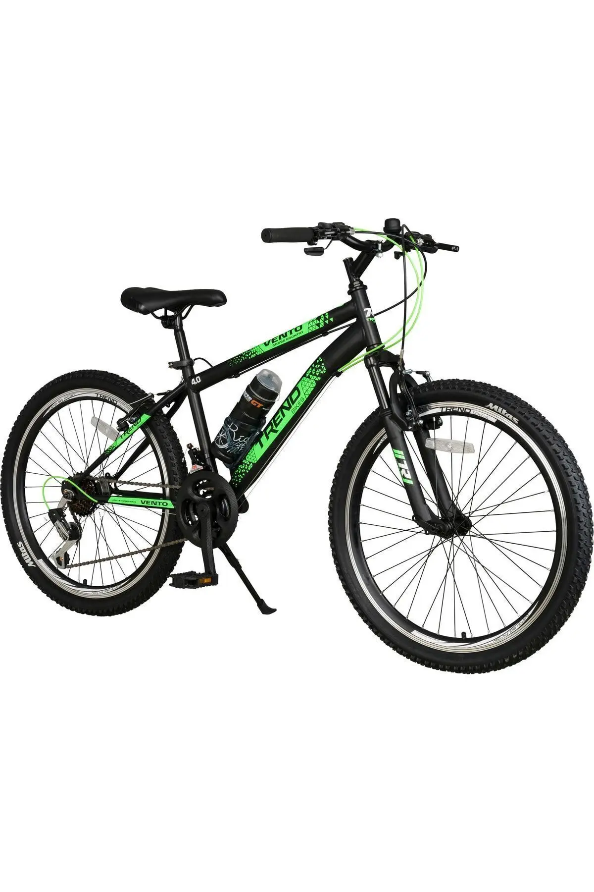 Trendbisiklet Vento 24’’ Çift Kat Alüminyum Jant Önden Amortisörlü, 21 Otomatik Vites Dağ Bisikleti