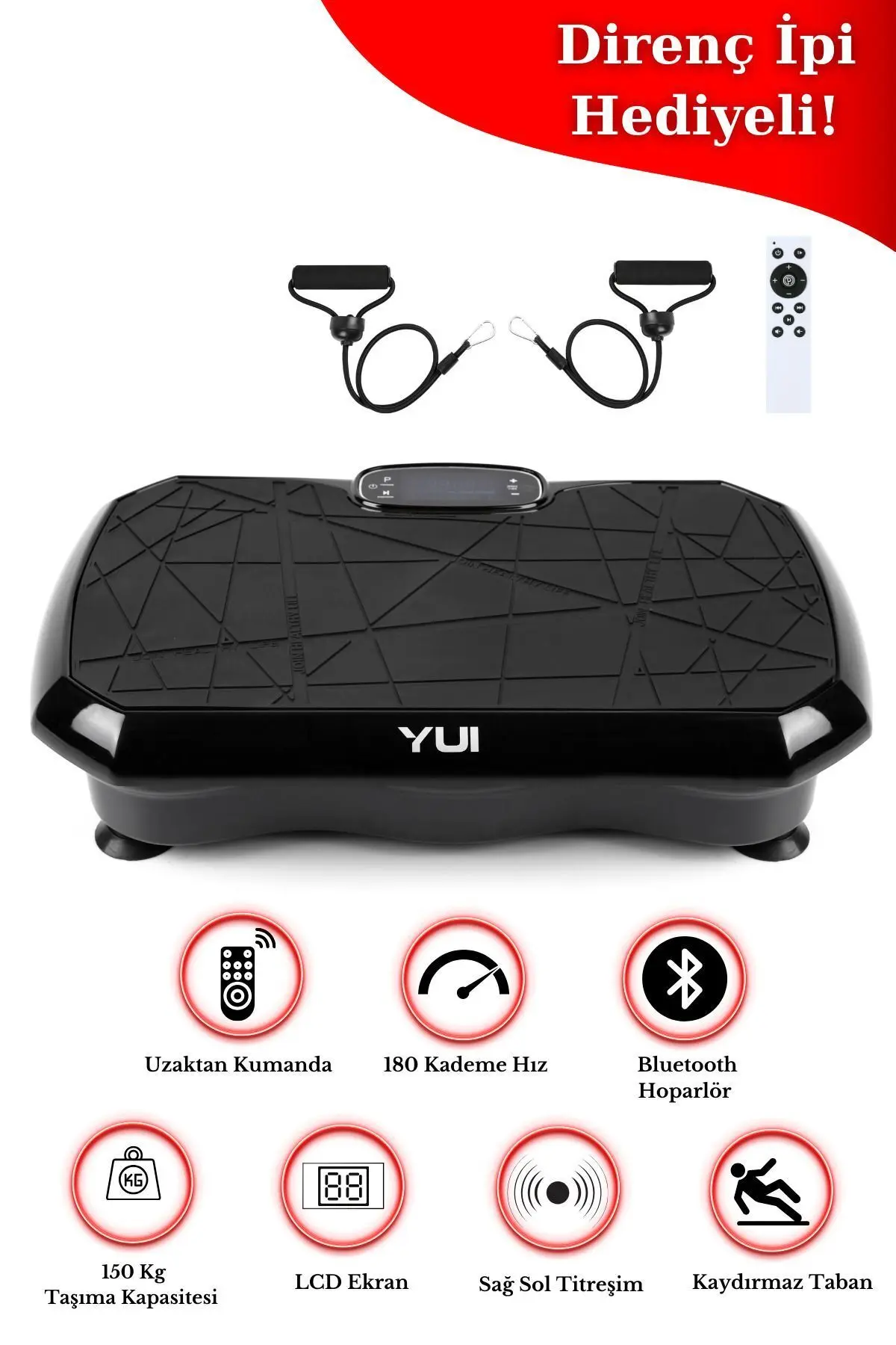 Yui Vs8 Max 2d Vibration Plate Bluetooth Hoparlör-kumandalı Yüksek Titreşimli Zayıflama Aleti