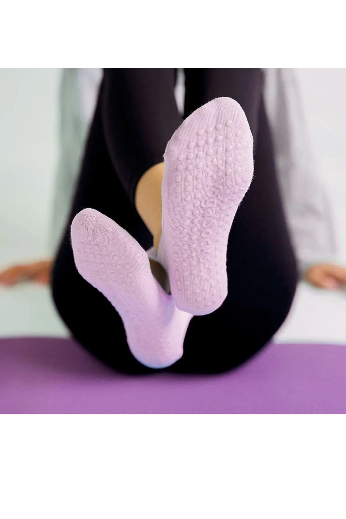 Pilates Ve Yoga Çorabı Kaydırmaz Tabanlı Pilates Çorabı Yoga Çorabı Plates Çorabı Dans Çorabı