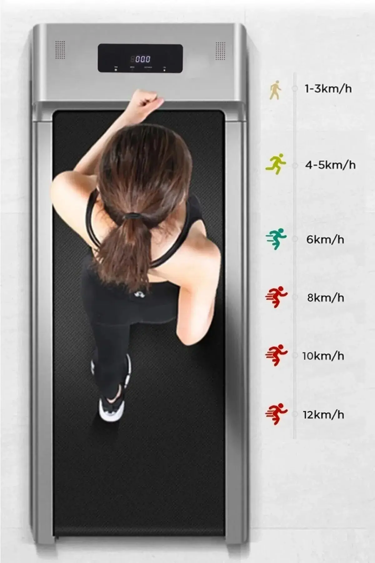 Uzaktan Kumandalı Katlanabilir Portatif Yürüme ve Koşu Bandı 12 Km Hız